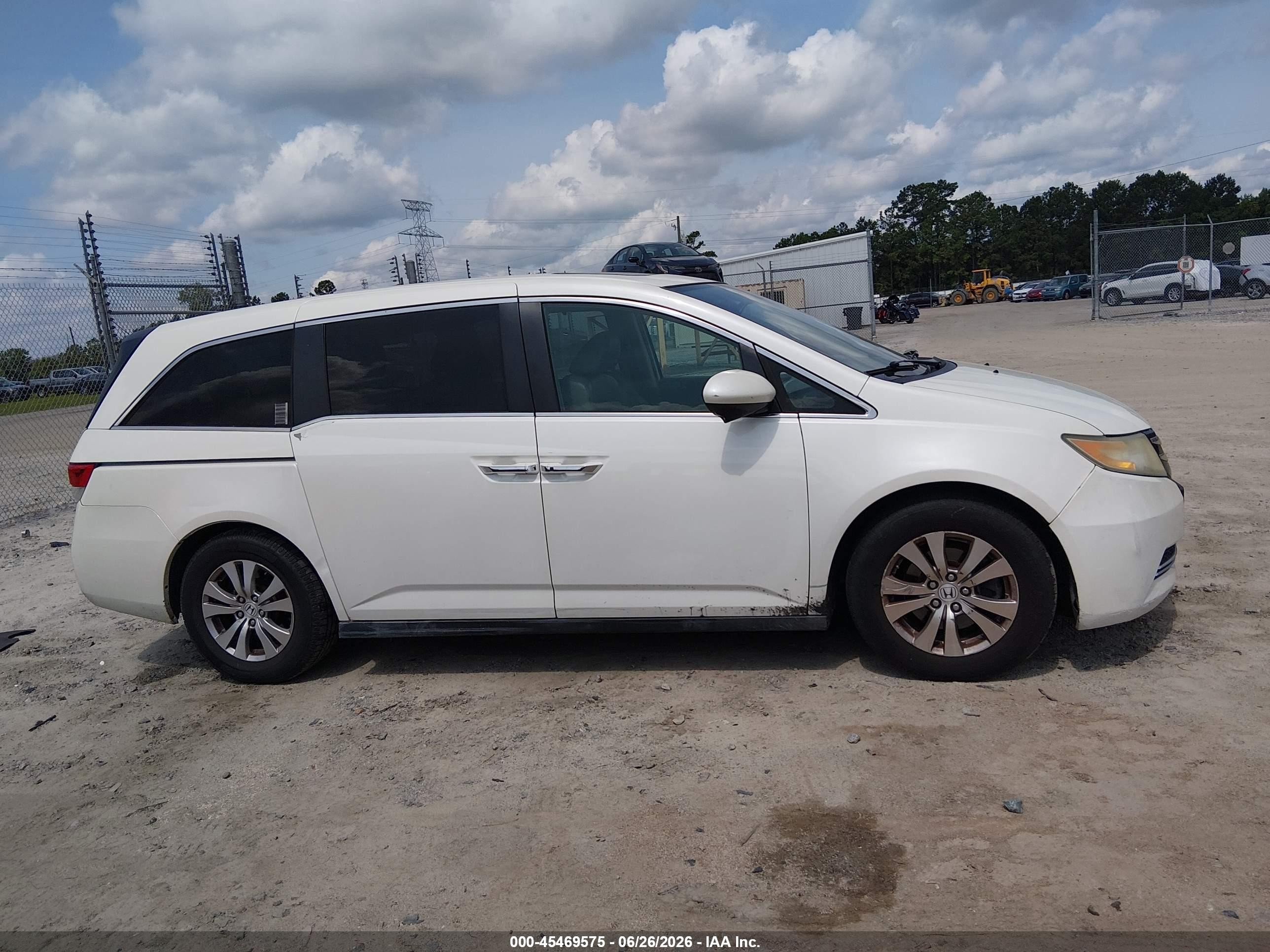2014 Honda Odyssey Ex-l Белый vin: 5FNRL5H6XEB076886