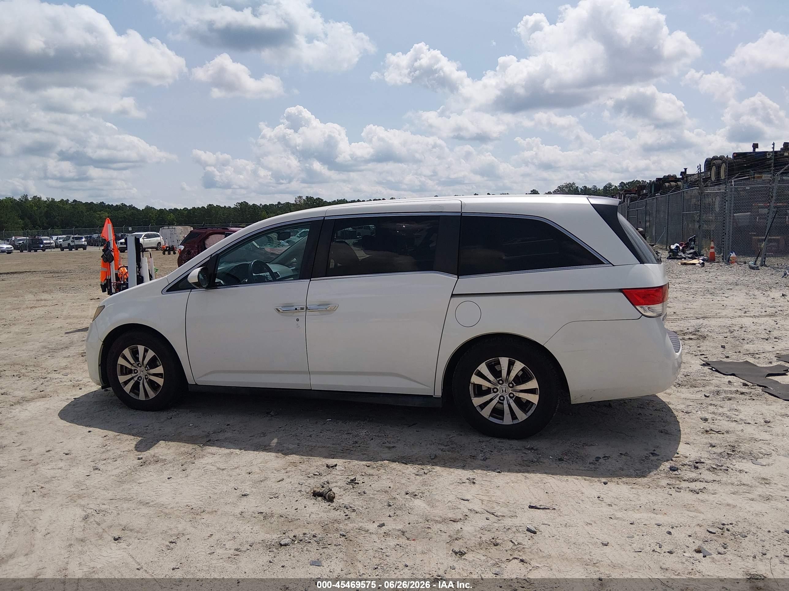2014 Honda Odyssey Ex-l Белый vin: 5FNRL5H6XEB076886