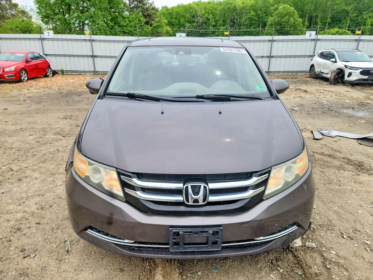 2014 Honda Odyssey Exl Серый vin: 5FNRL5H6XEB093090
