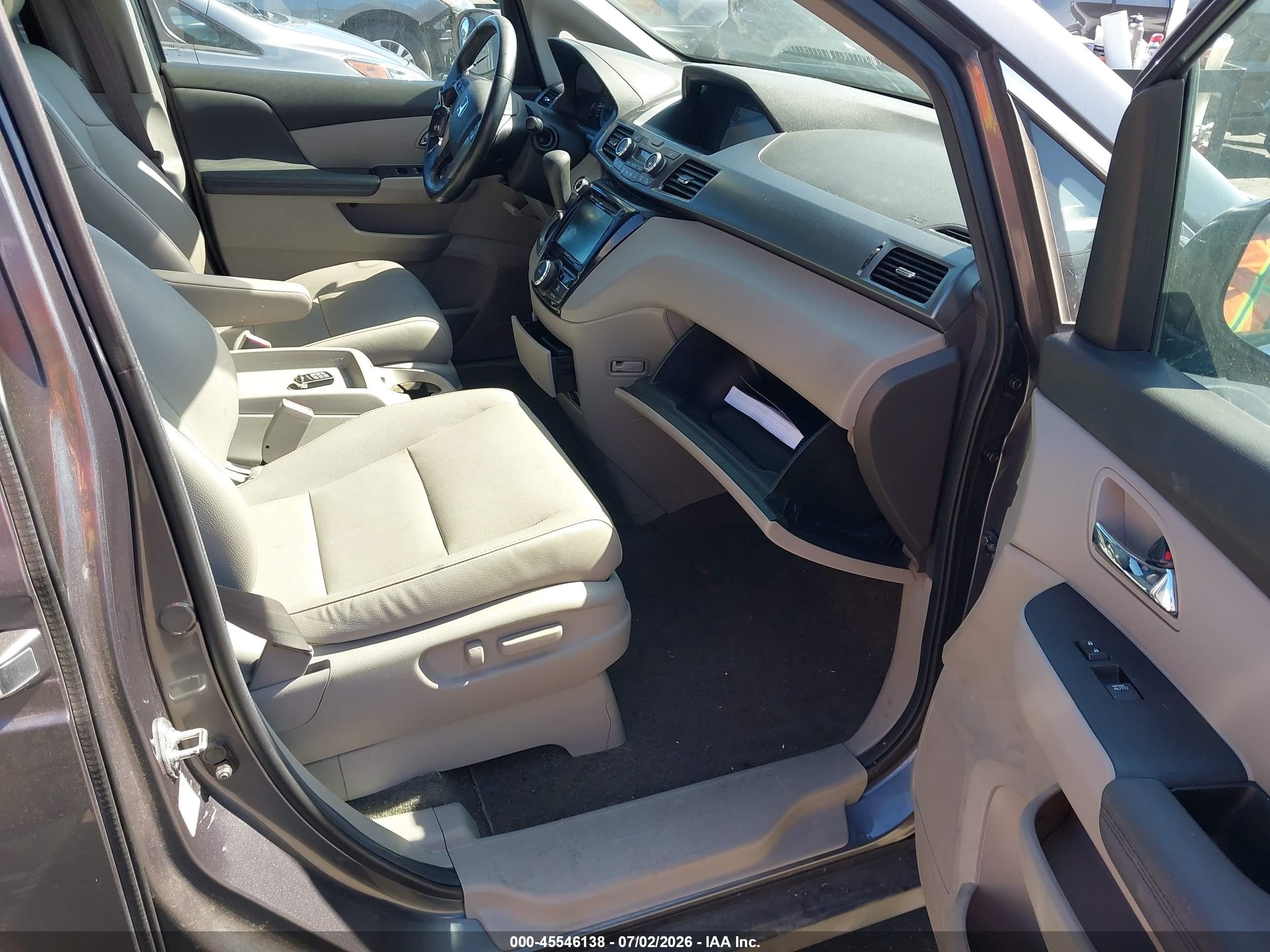 2014 Honda Odyssey Ex-l Gray vin: 5FNRL5H6XEB096474