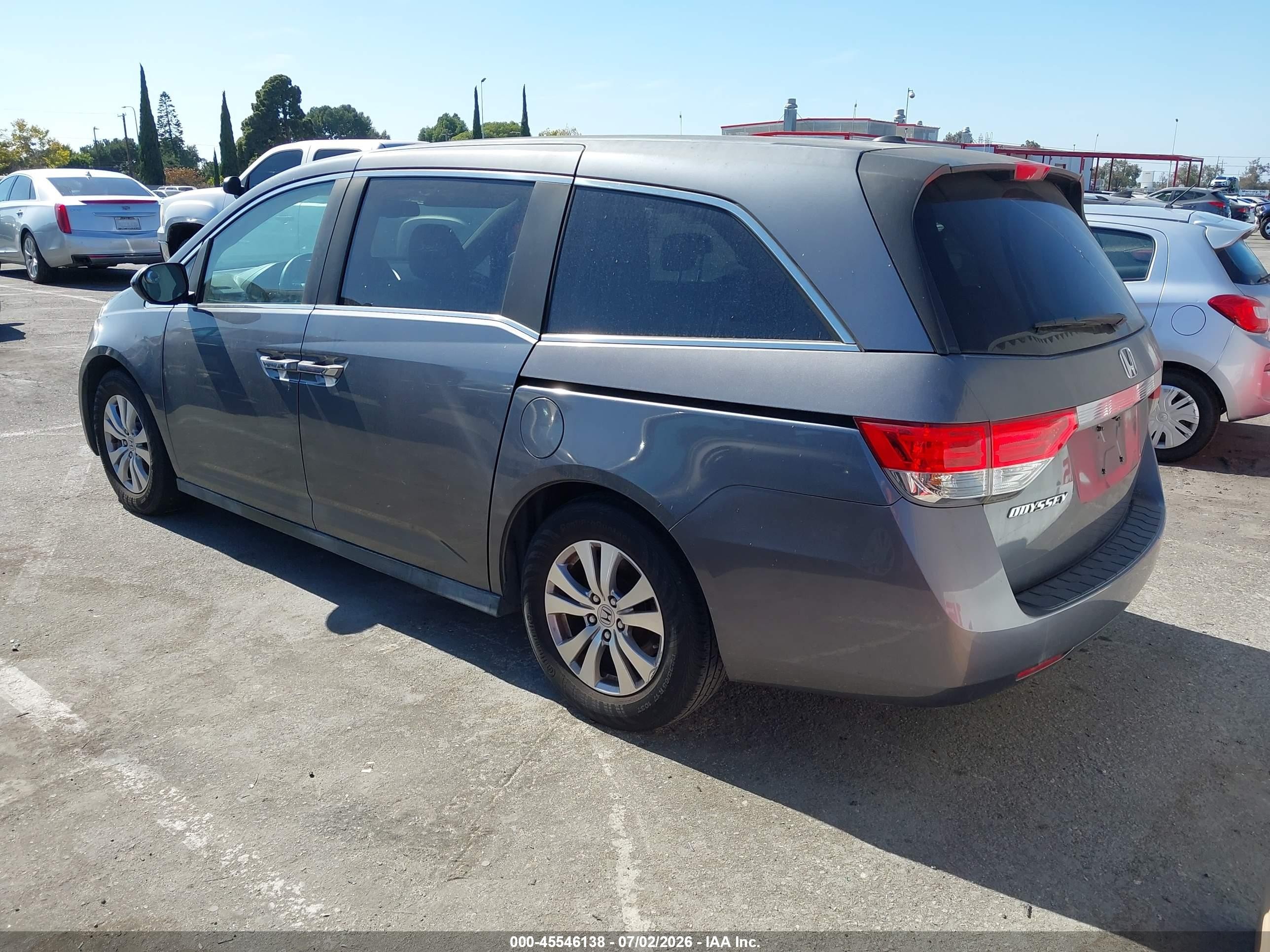 2014 Honda Odyssey Ex-l Gray vin: 5FNRL5H6XEB096474