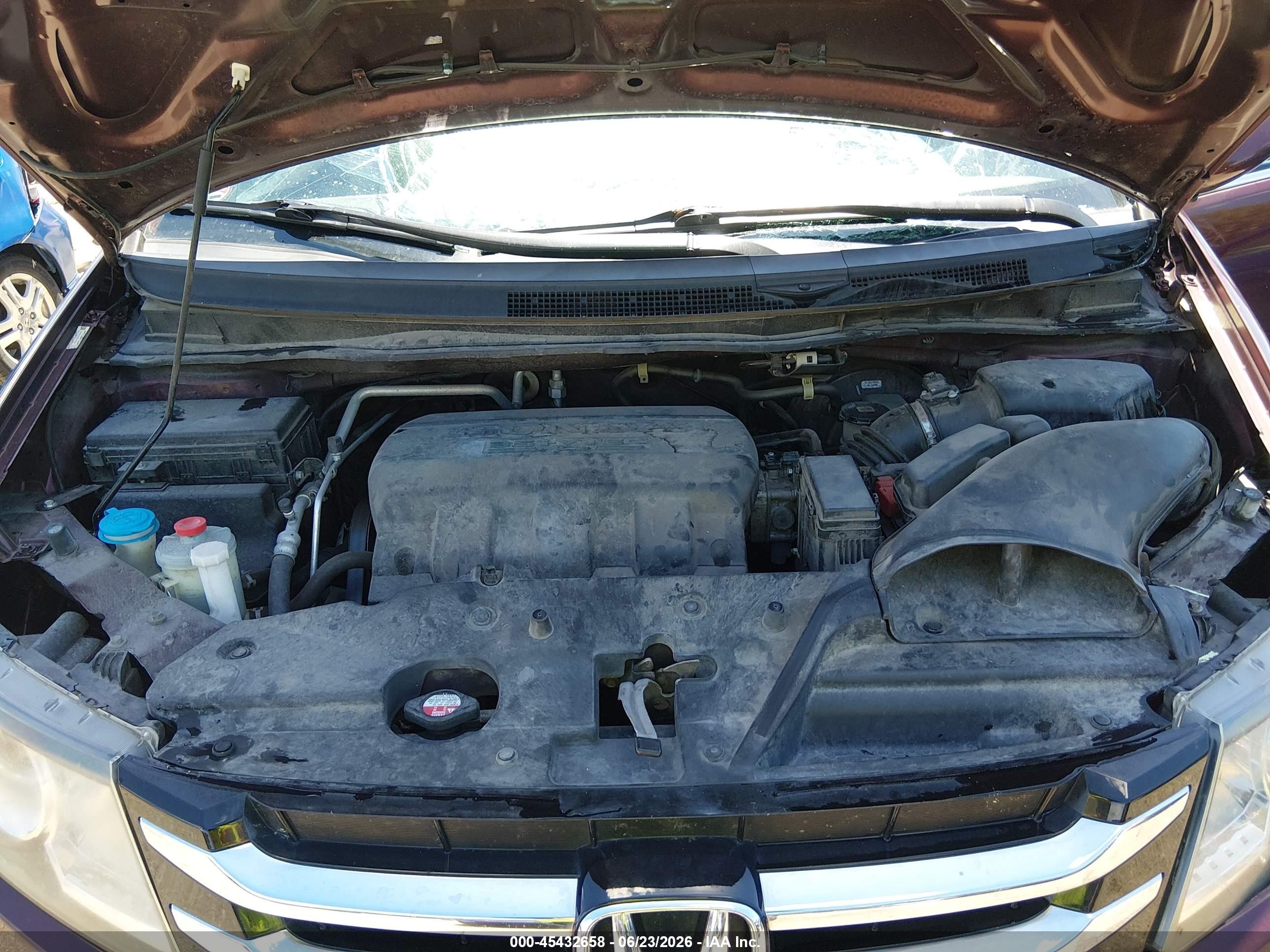 2014 Honda Odyssey Ex-l Maroon vin: 5FNRL5H6XEB116559