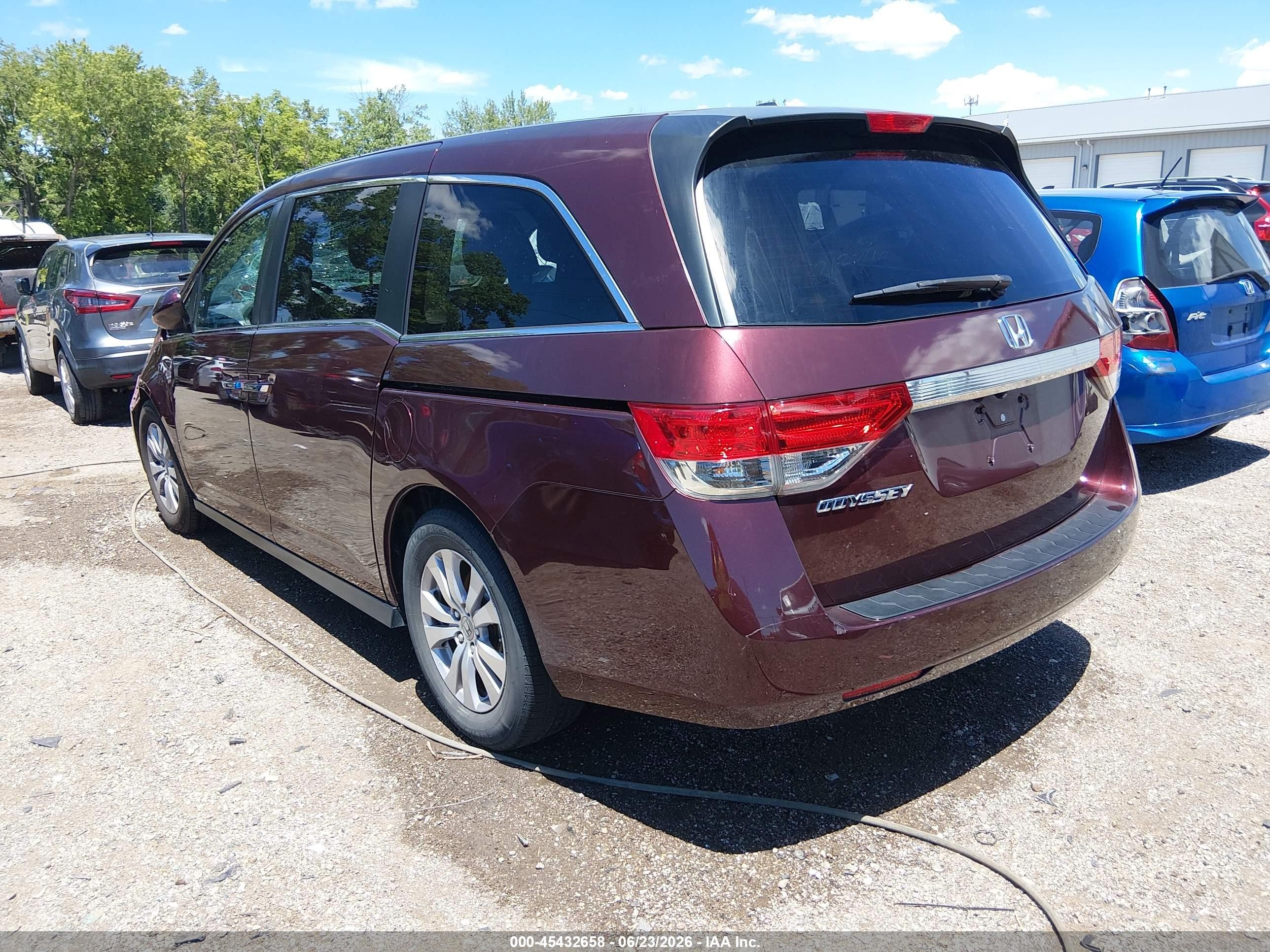 2014 Honda Odyssey Ex-l Maroon vin: 5FNRL5H6XEB116559