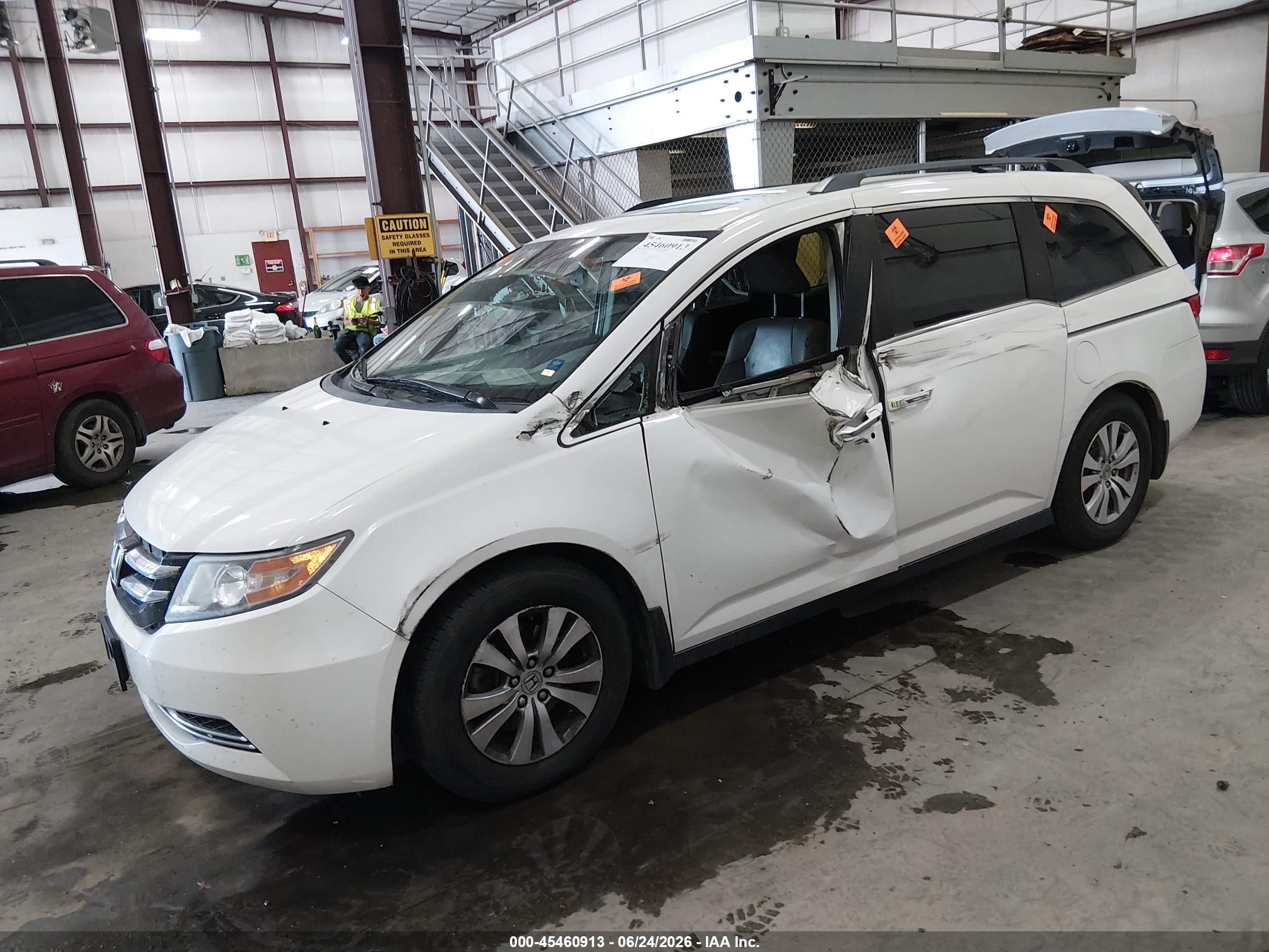2014 Honda Odyssey Ex-l Silver vin: 5FNRL5H6XEB129019