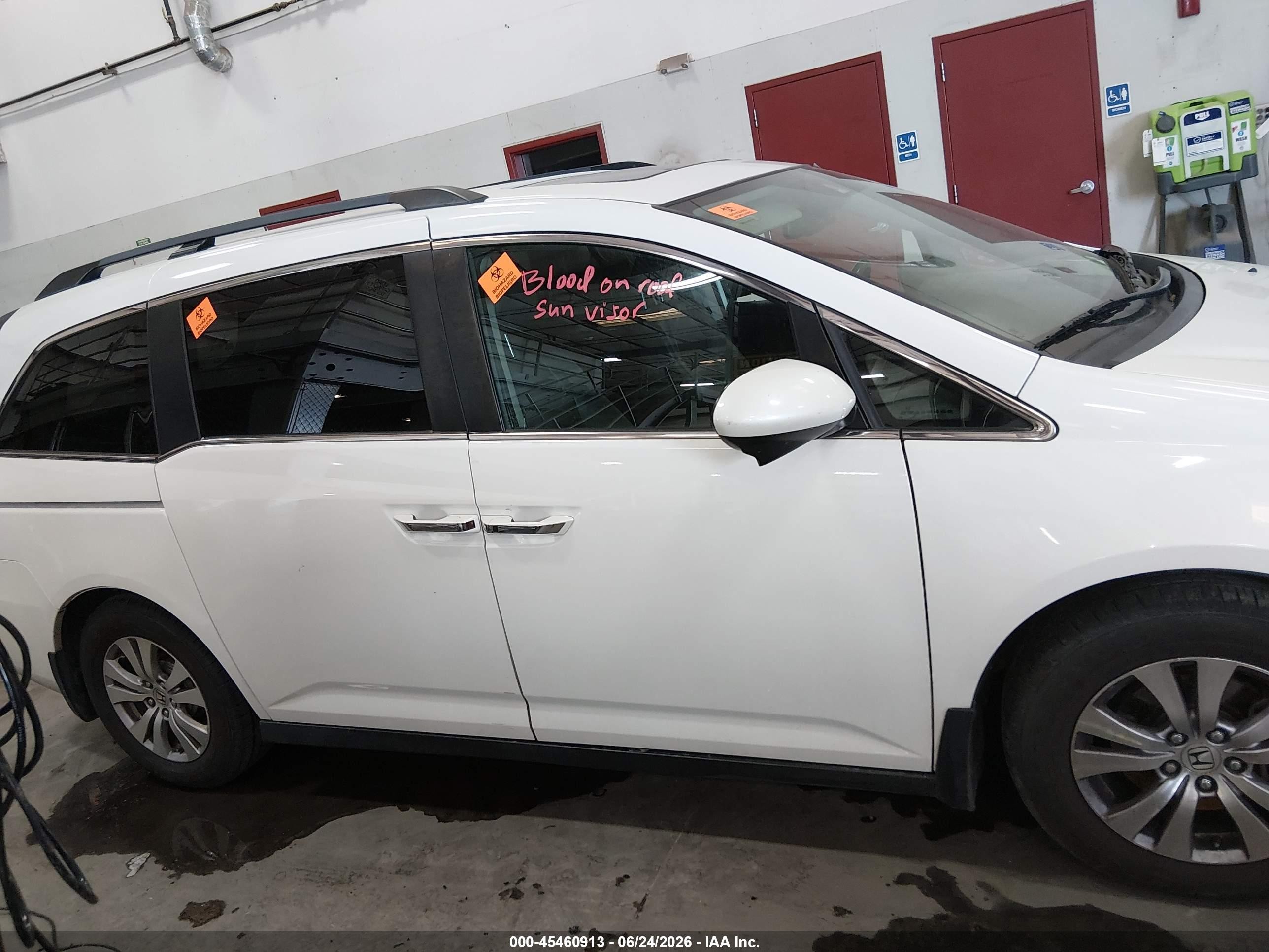 2014 Honda Odyssey Ex-l Silver vin: 5FNRL5H6XEB129019