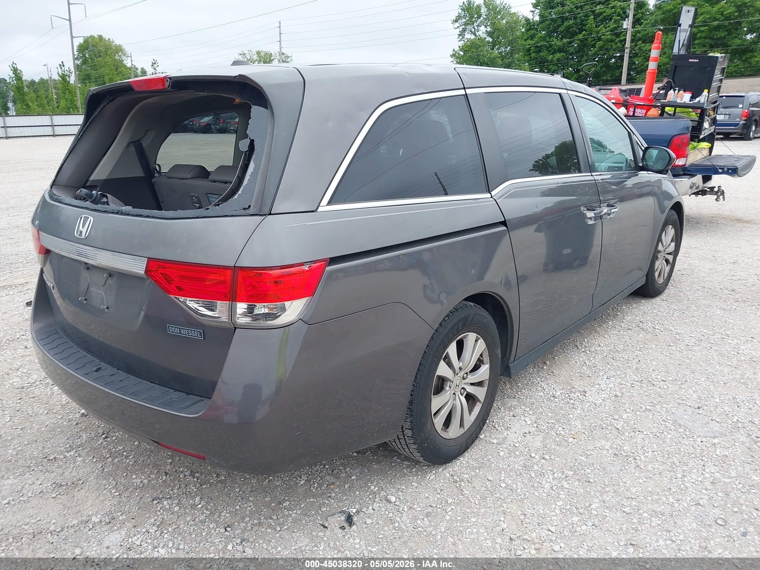 2014 Honda Odyssey Ex-l Gray vin: 5FNRL5H6XEB129635