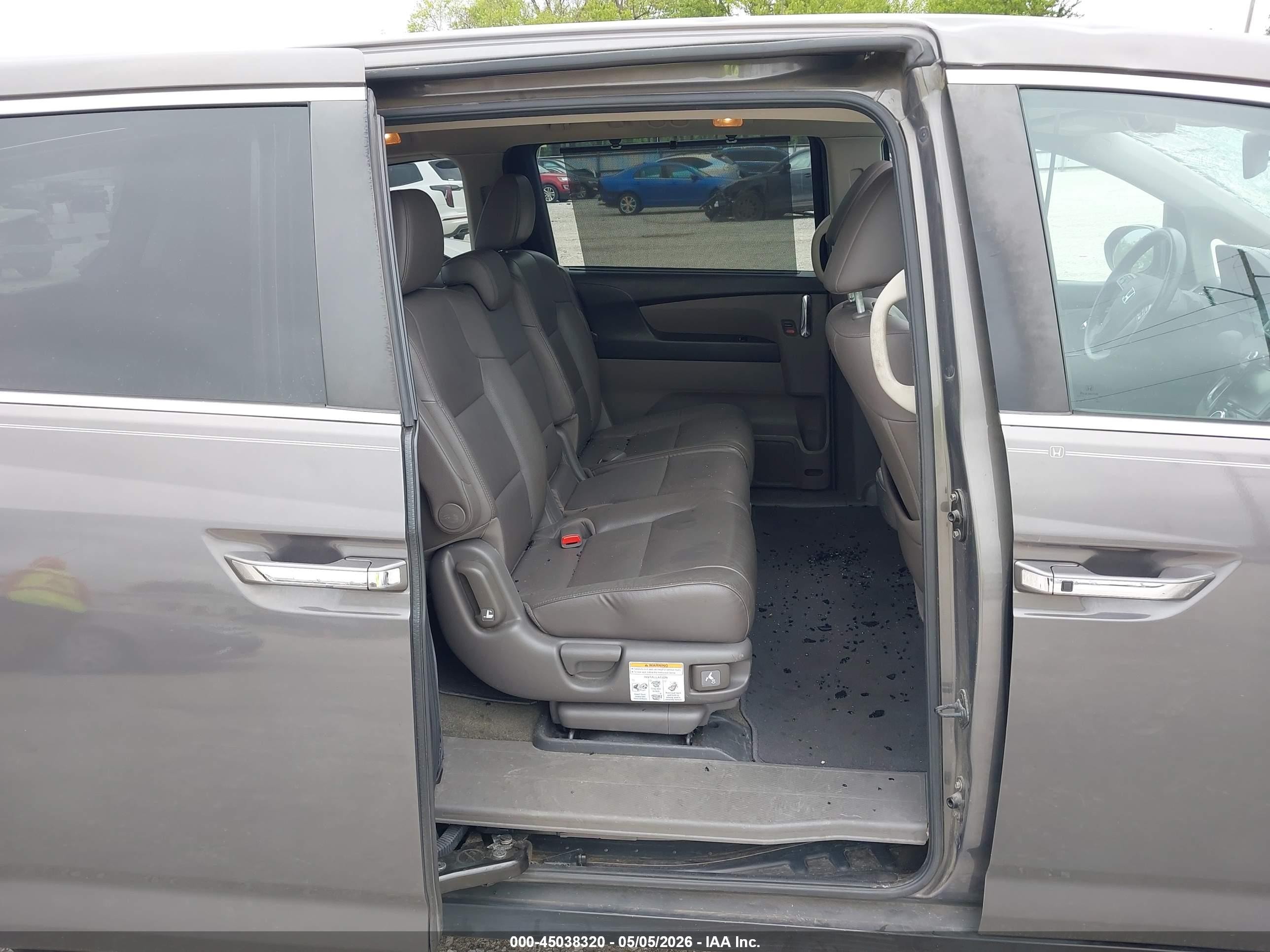 2014 Honda Odyssey Ex-l Gray vin: 5FNRL5H6XEB129635