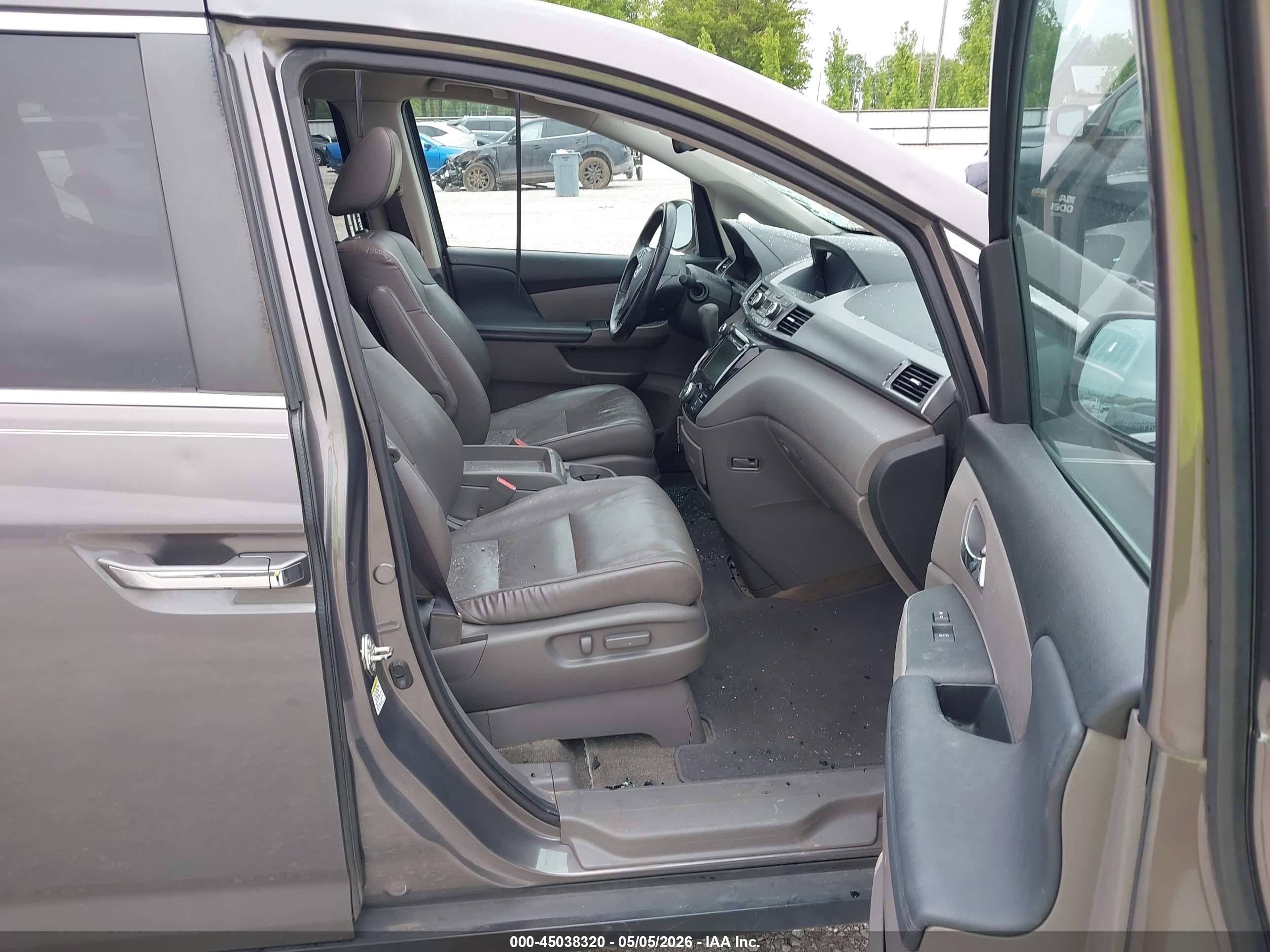 2014 Honda Odyssey Ex-l Gray vin: 5FNRL5H6XEB129635