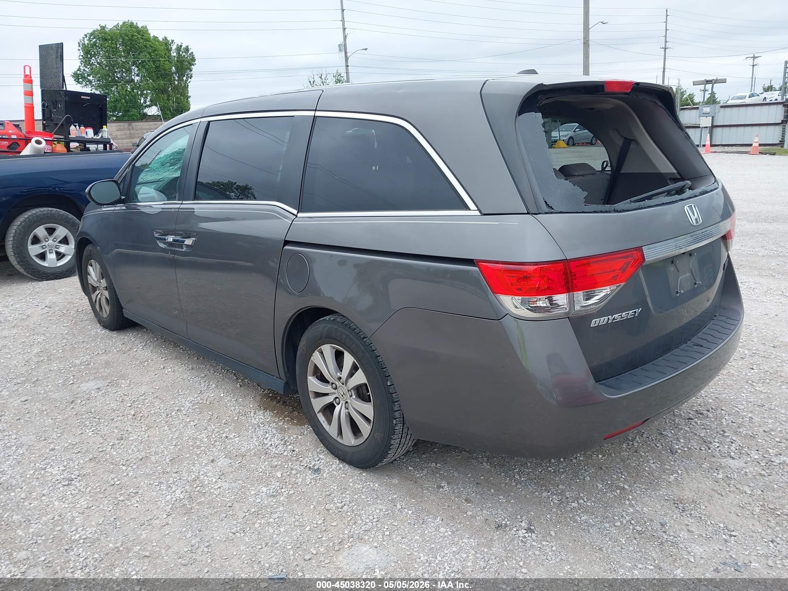 2014 Honda Odyssey Ex-l Gray vin: 5FNRL5H6XEB129635