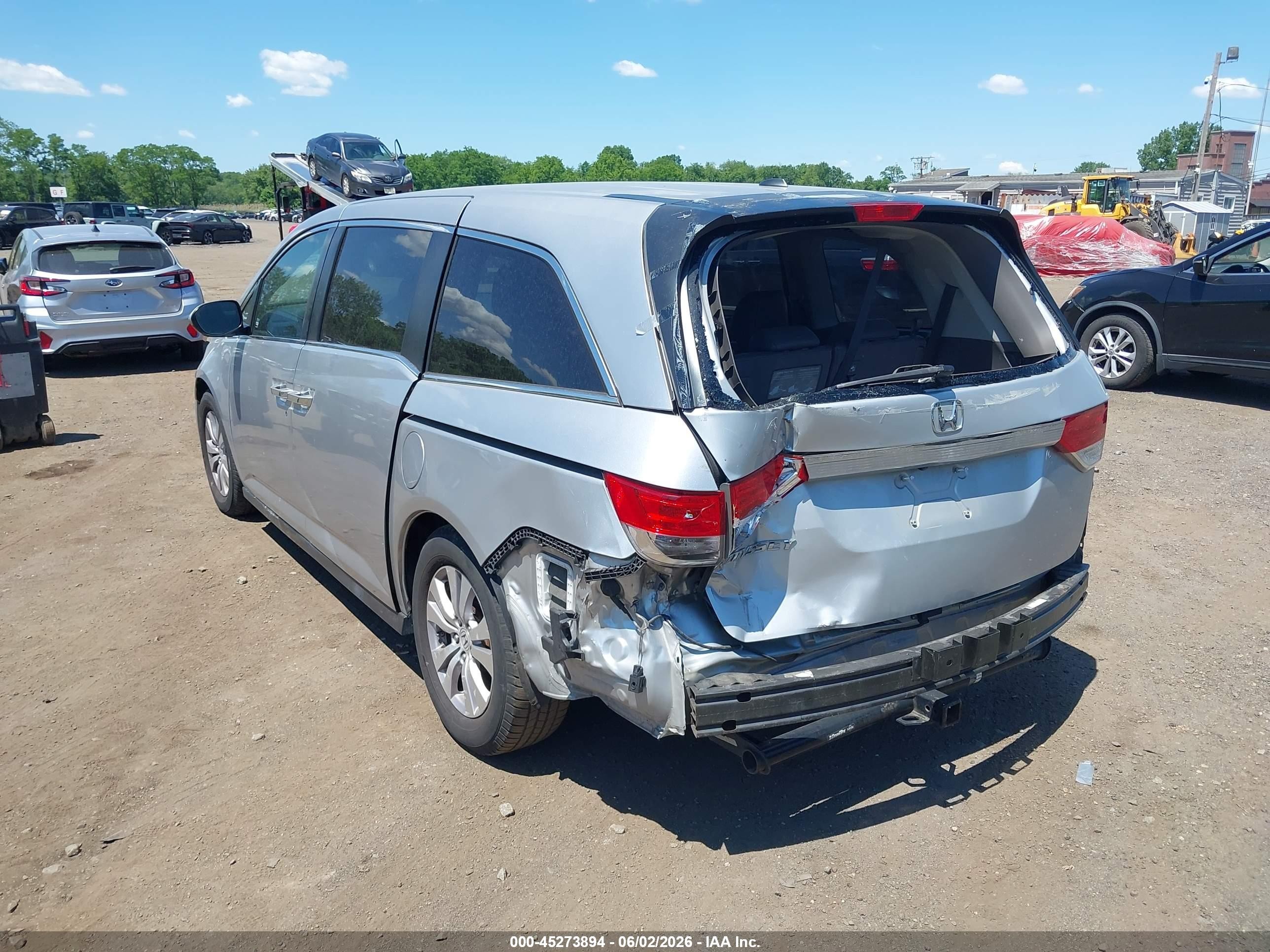 2014 Honda Odyssey Ex-l Gray vin: 5FNRL5H6XEB134768