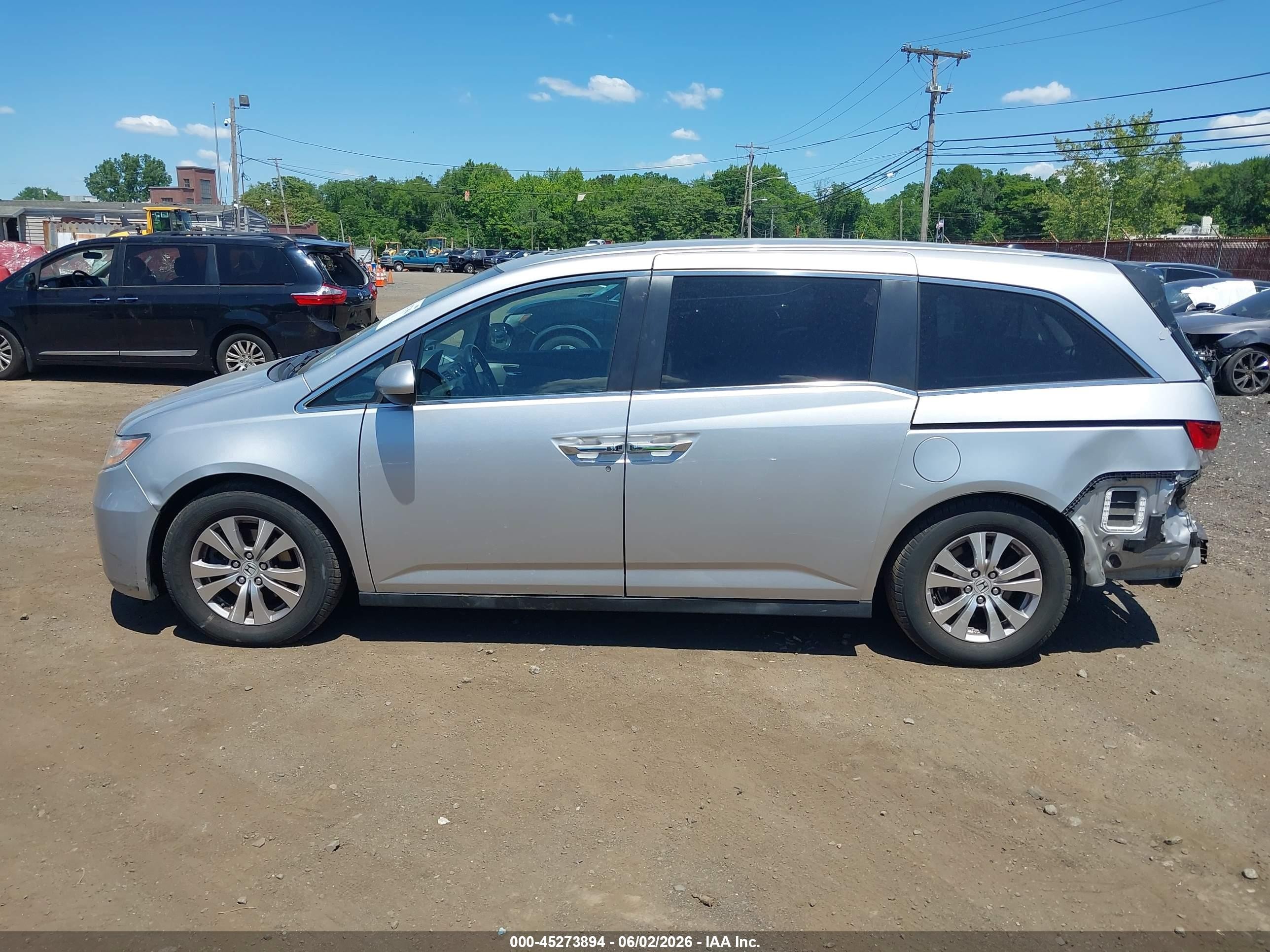 2014 Honda Odyssey Ex-l Gray vin: 5FNRL5H6XEB134768