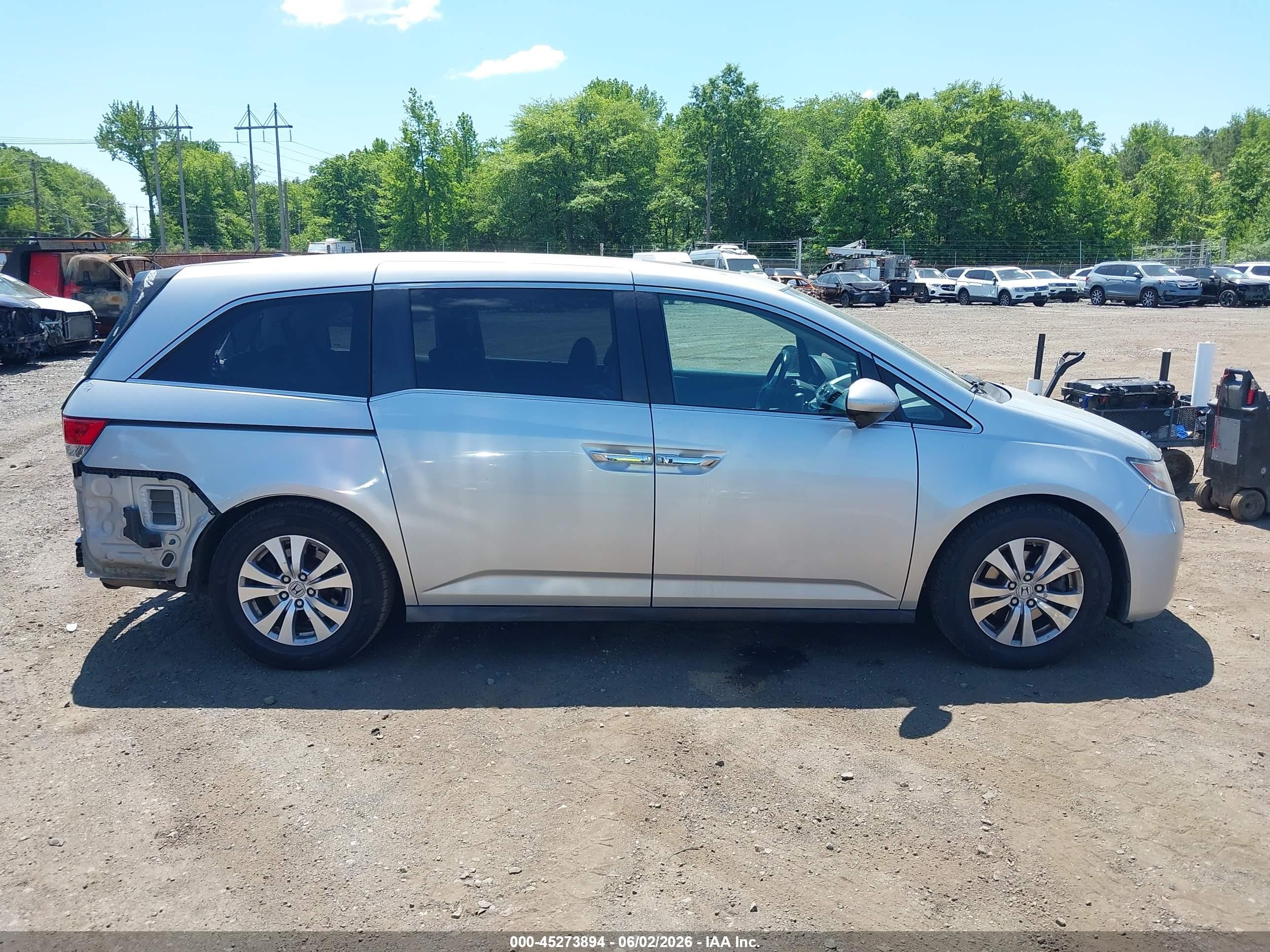2014 Honda Odyssey Ex-l Gray vin: 5FNRL5H6XEB134768