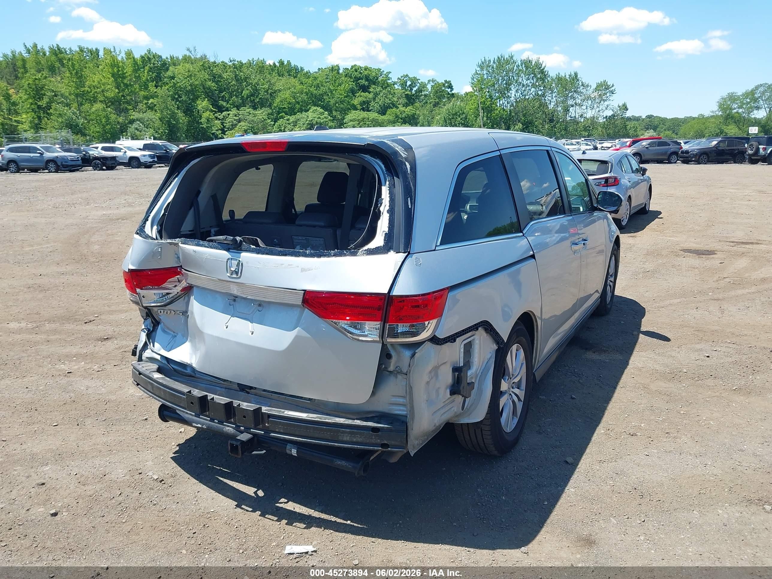 2014 Honda Odyssey Ex-l Gray vin: 5FNRL5H6XEB134768
