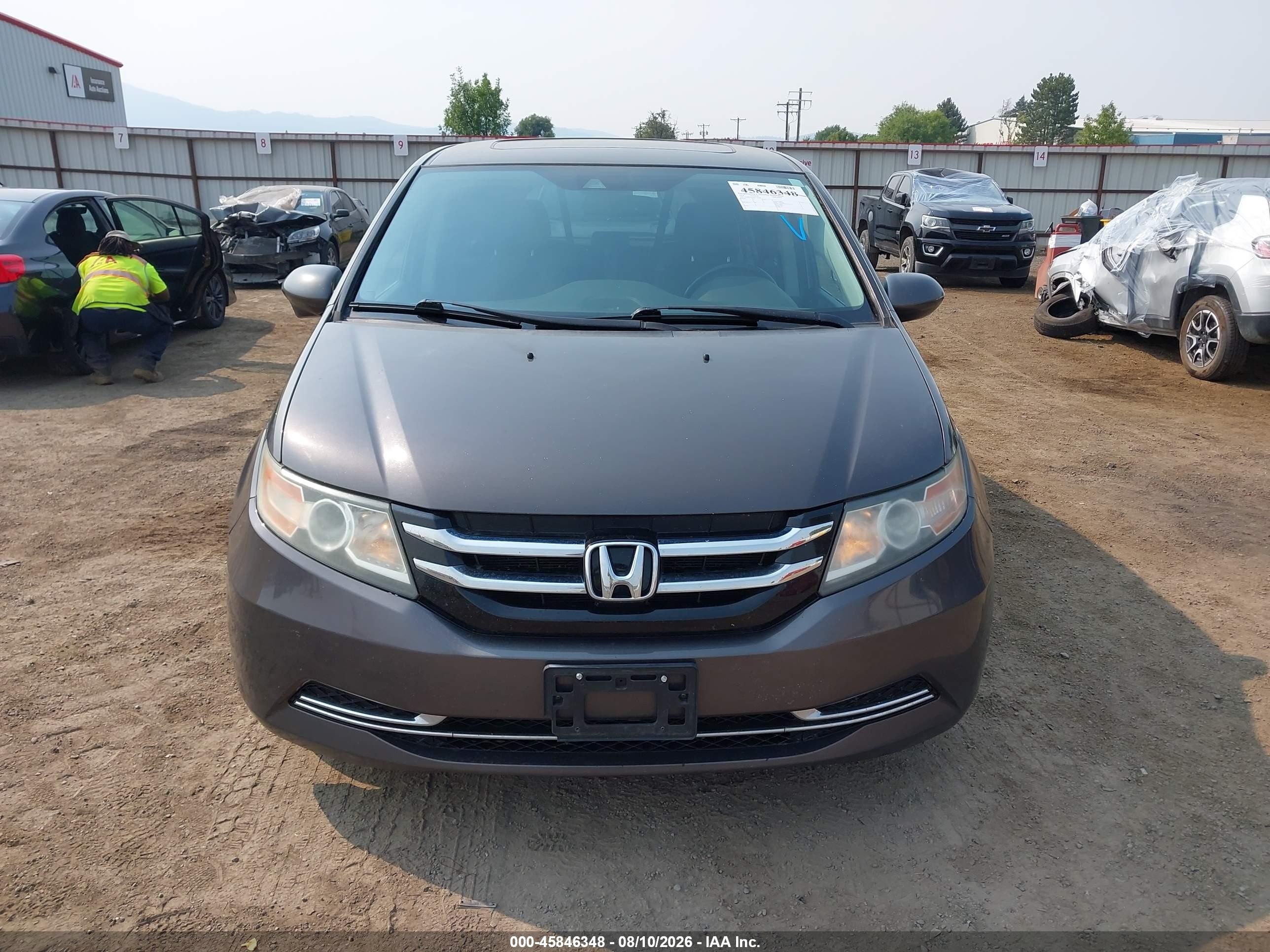 2014 Honda Odyssey Ex-l Серый vin: 5FNRL5H6XEB136648