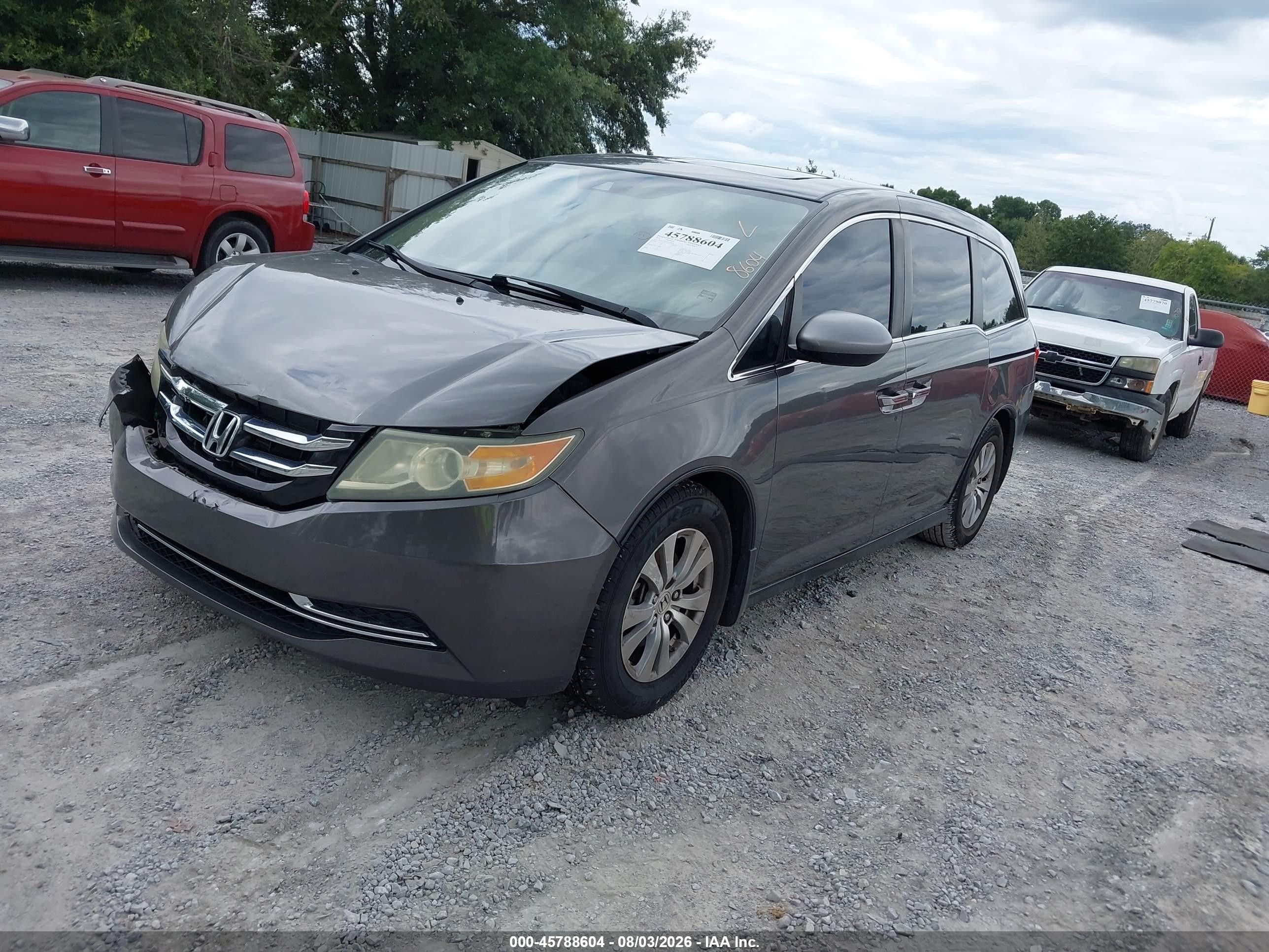 2014 Honda Odyssey Ex-l Gray vin: 5FNRL5H6XEB139548