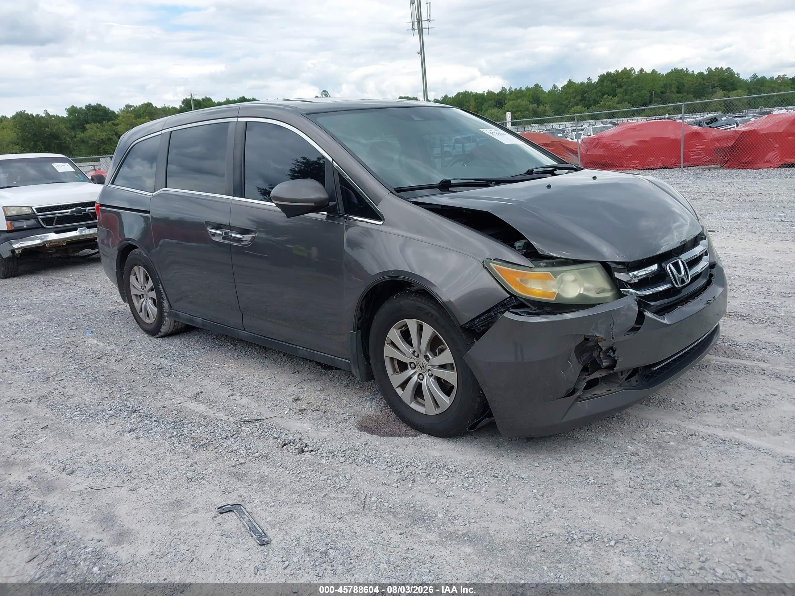 2014 Honda Odyssey Ex-l Gray vin: 5FNRL5H6XEB139548