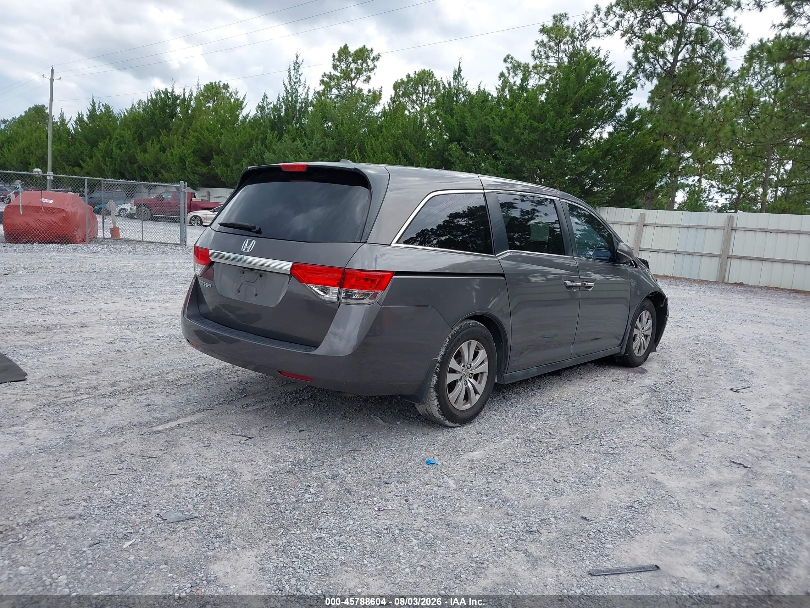 2014 Honda Odyssey Ex-l Gray vin: 5FNRL5H6XEB139548