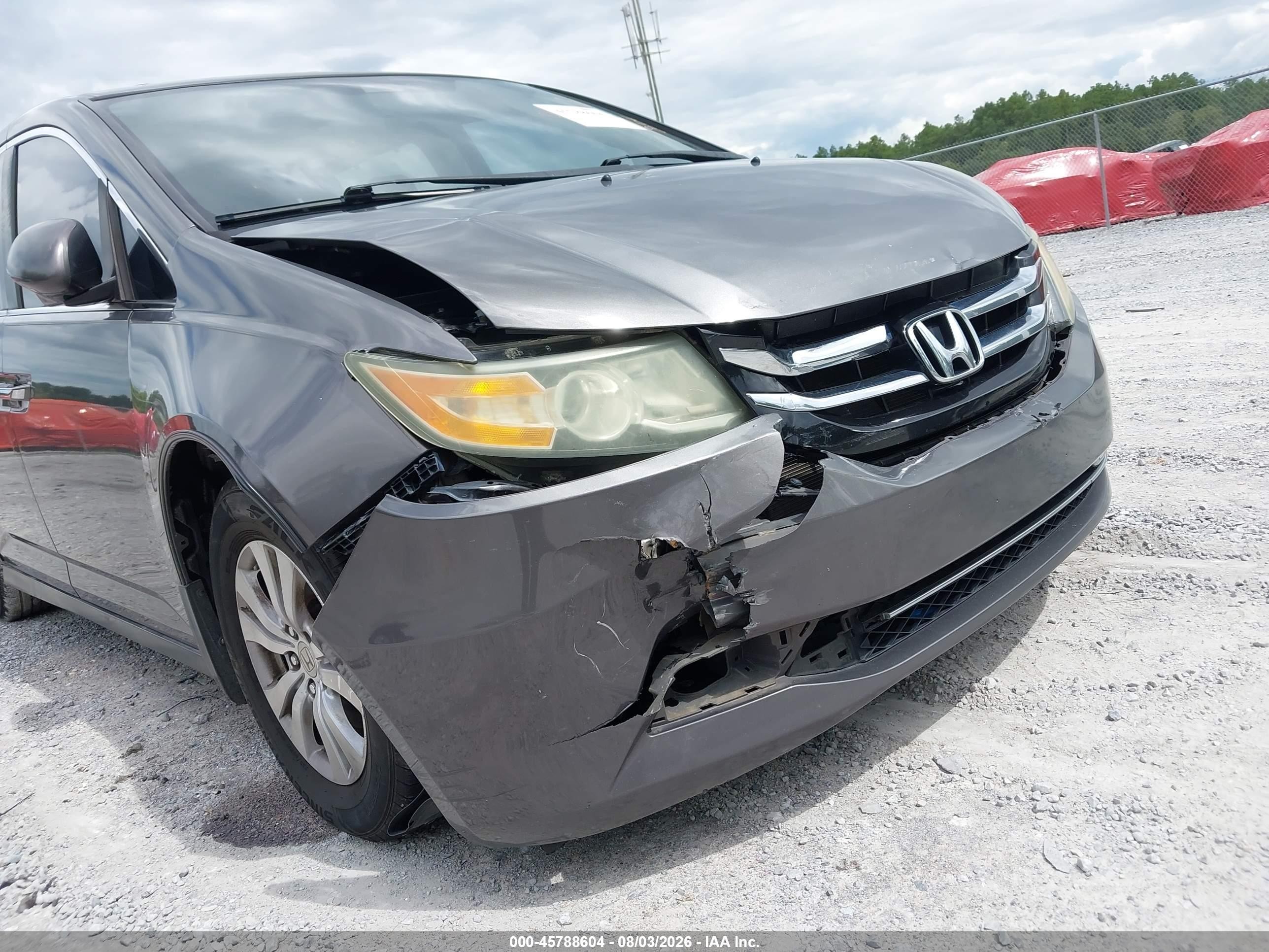 2014 Honda Odyssey Ex-l Gray vin: 5FNRL5H6XEB139548