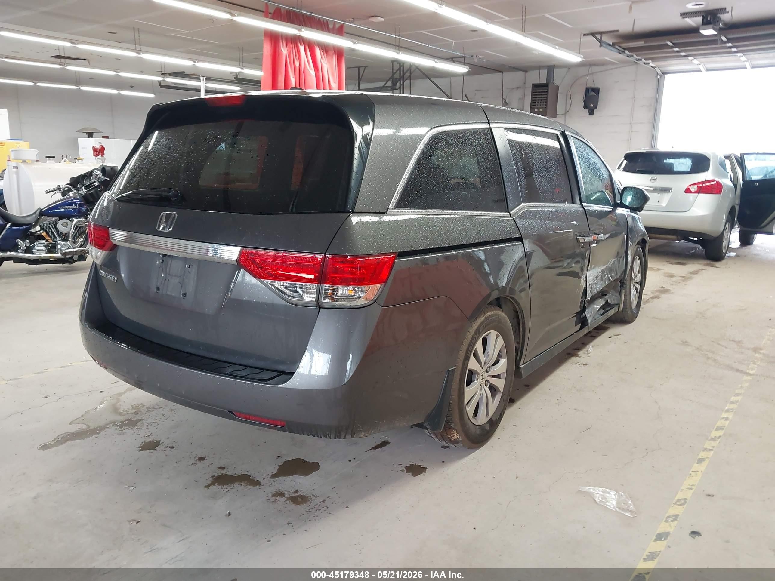 2015 Honda Odyssey Ex-l Gray vin: 5FNRL5H6XFB021887