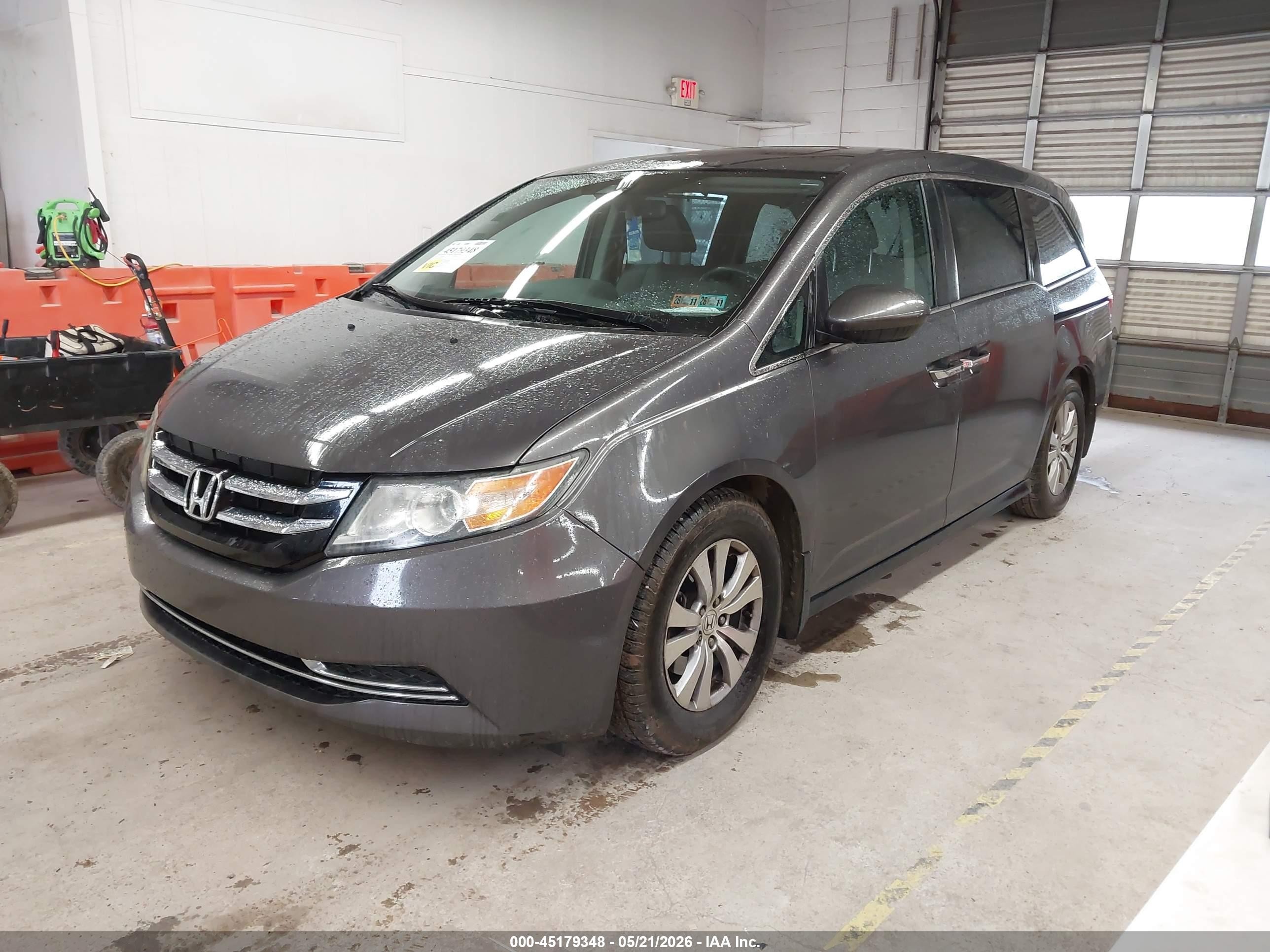 2015 Honda Odyssey Ex-l Gray vin: 5FNRL5H6XFB021887