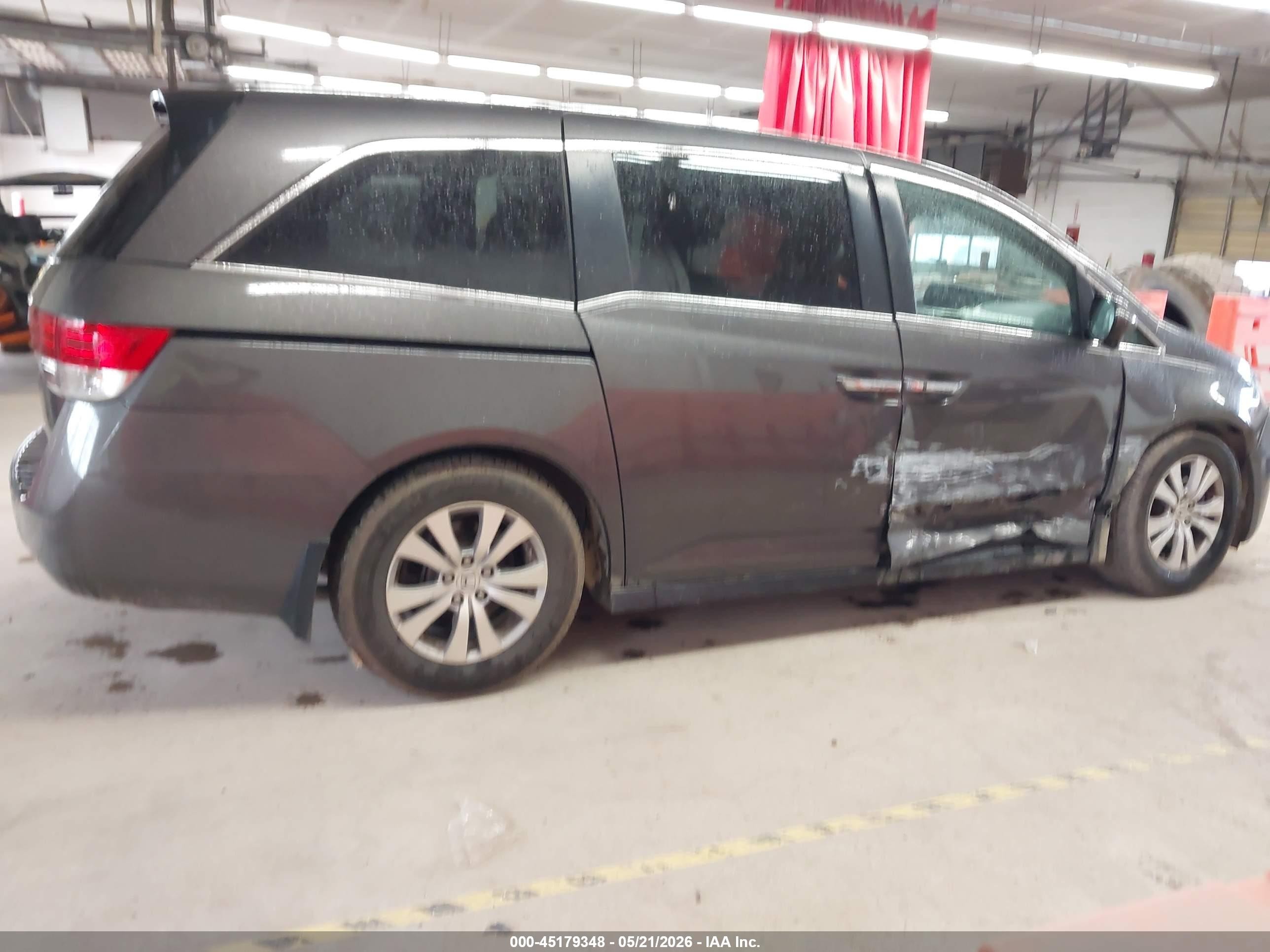 2015 Honda Odyssey Ex-l Gray vin: 5FNRL5H6XFB021887