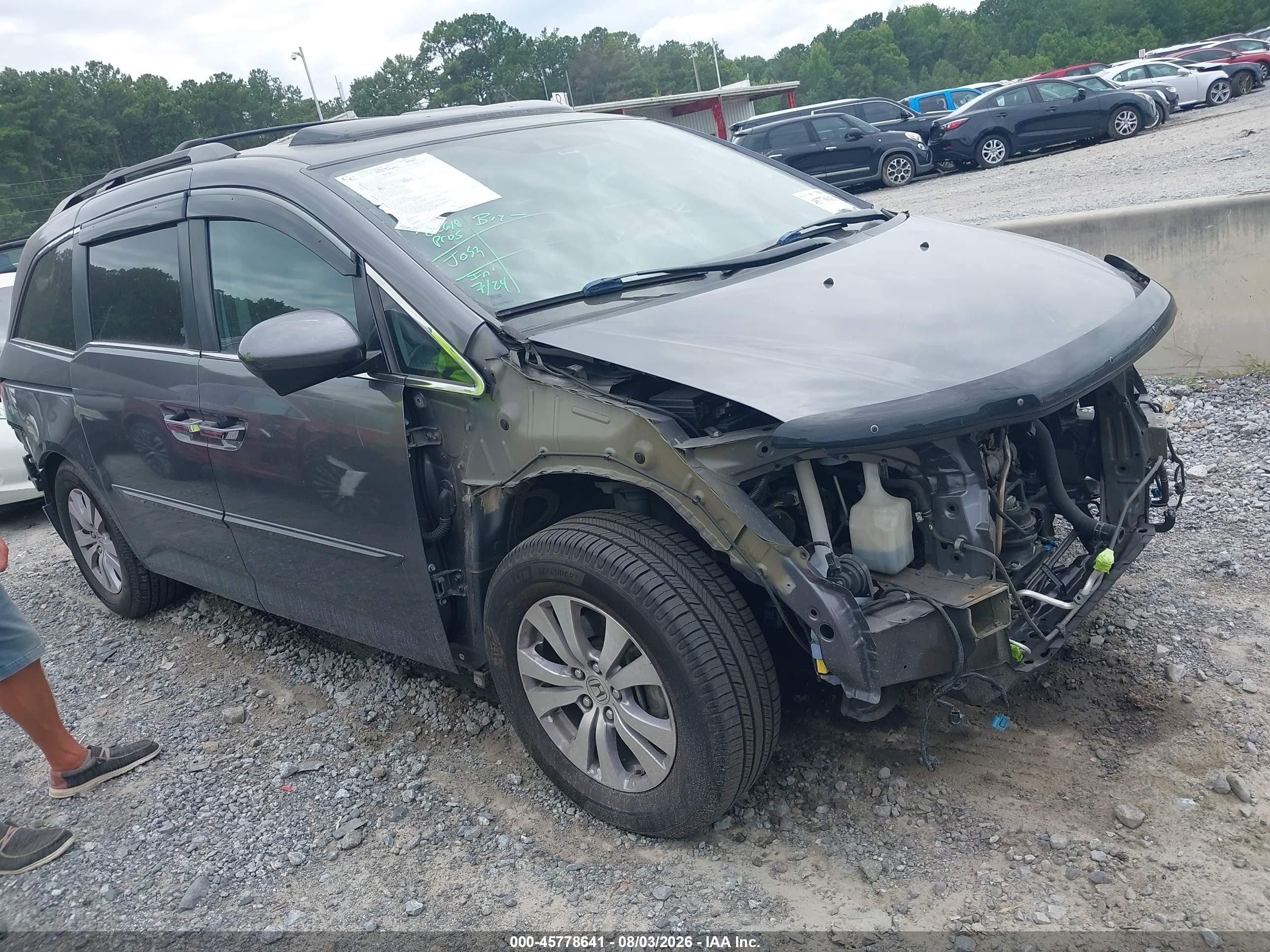 2015 Honda Odyssey Ex-l Серый vin: 5FNRL5H6XFB043968