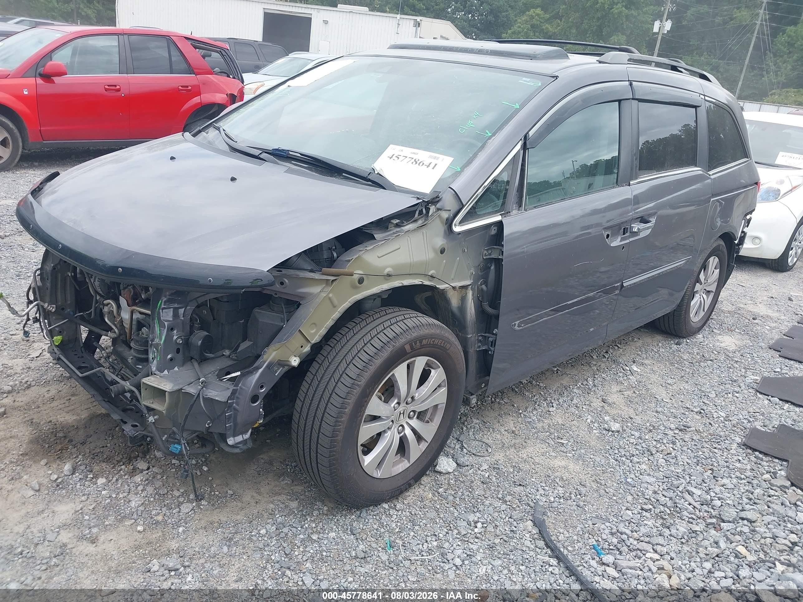 2015 Honda Odyssey Ex-l Серый vin: 5FNRL5H6XFB043968