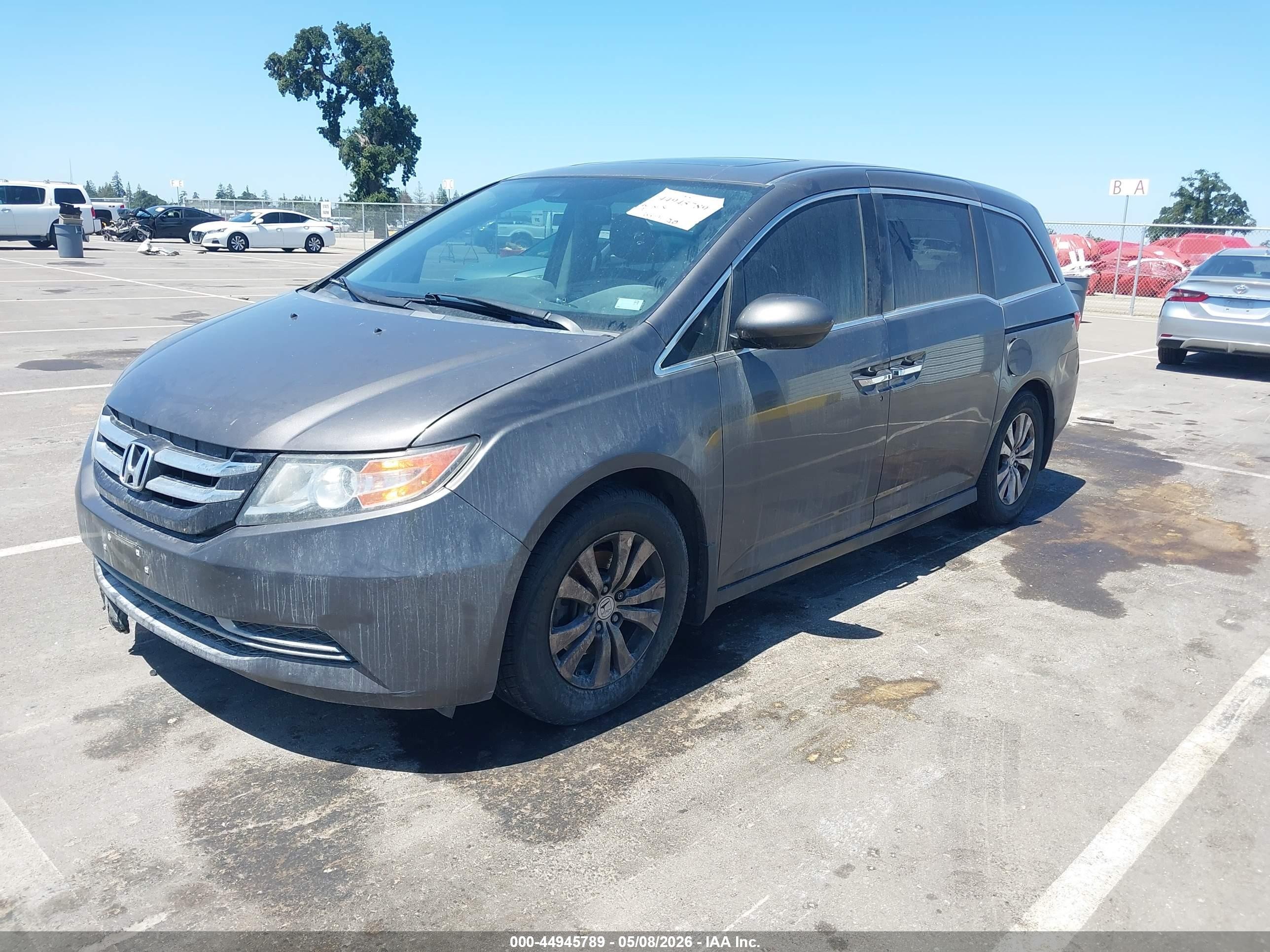 2015 Honda Odyssey Ex-l Gray vin: 5FNRL5H6XFB049026