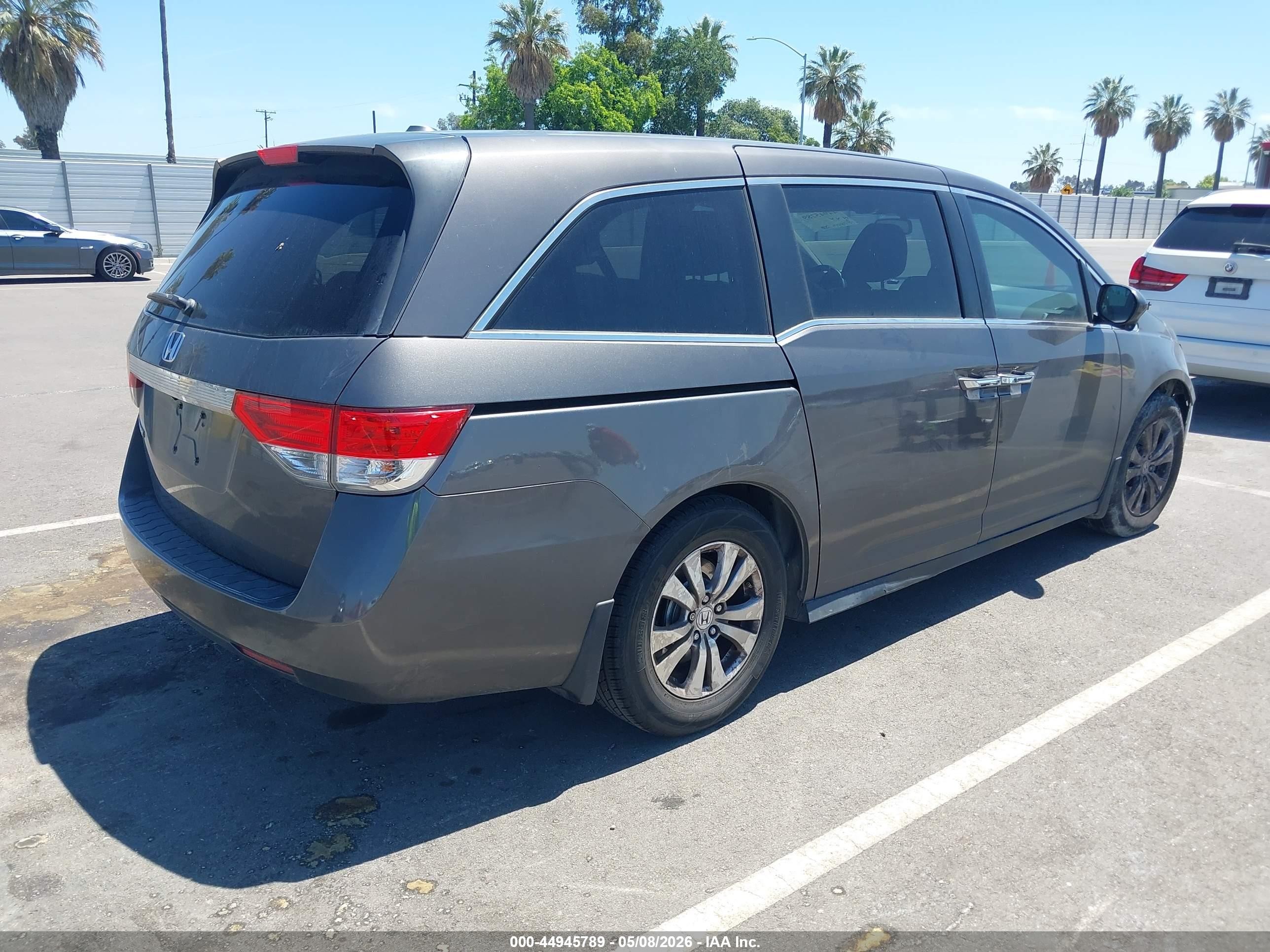 2015 Honda Odyssey Ex-l Gray vin: 5FNRL5H6XFB049026