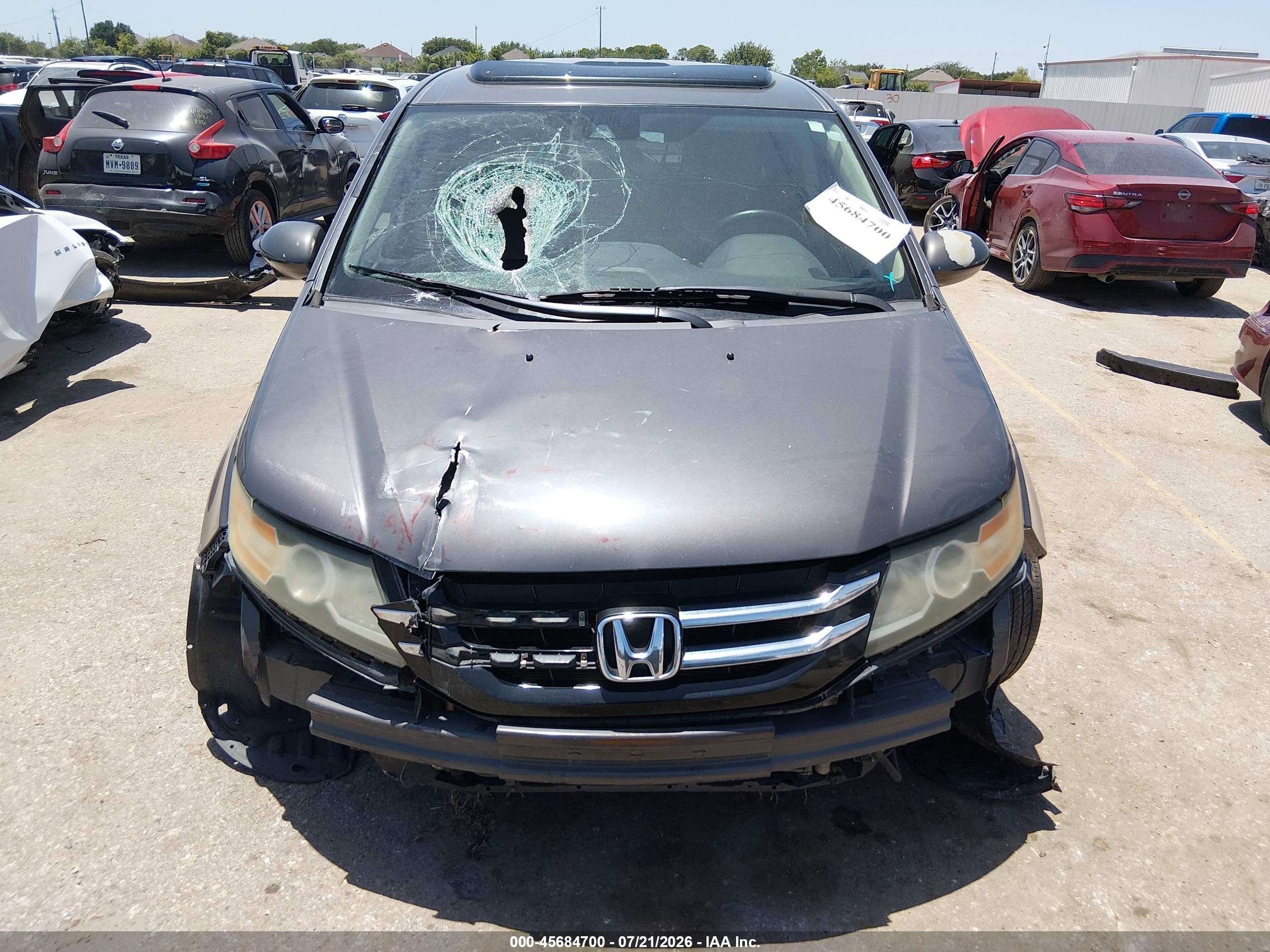 2015 Honda Odyssey Ex-l Gray vin: 5FNRL5H6XFB058938