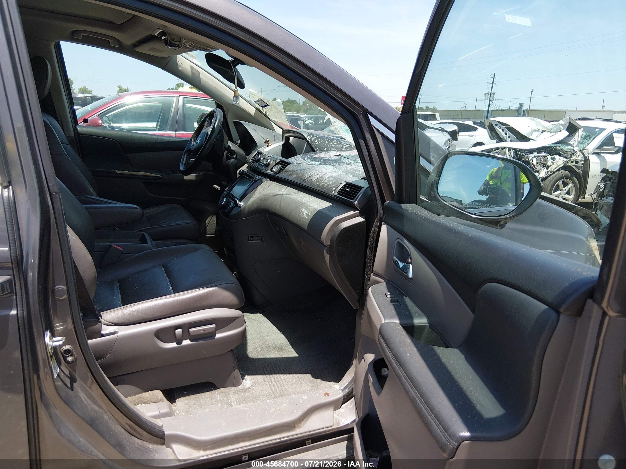 2015 Honda Odyssey Ex-l Gray vin: 5FNRL5H6XFB058938