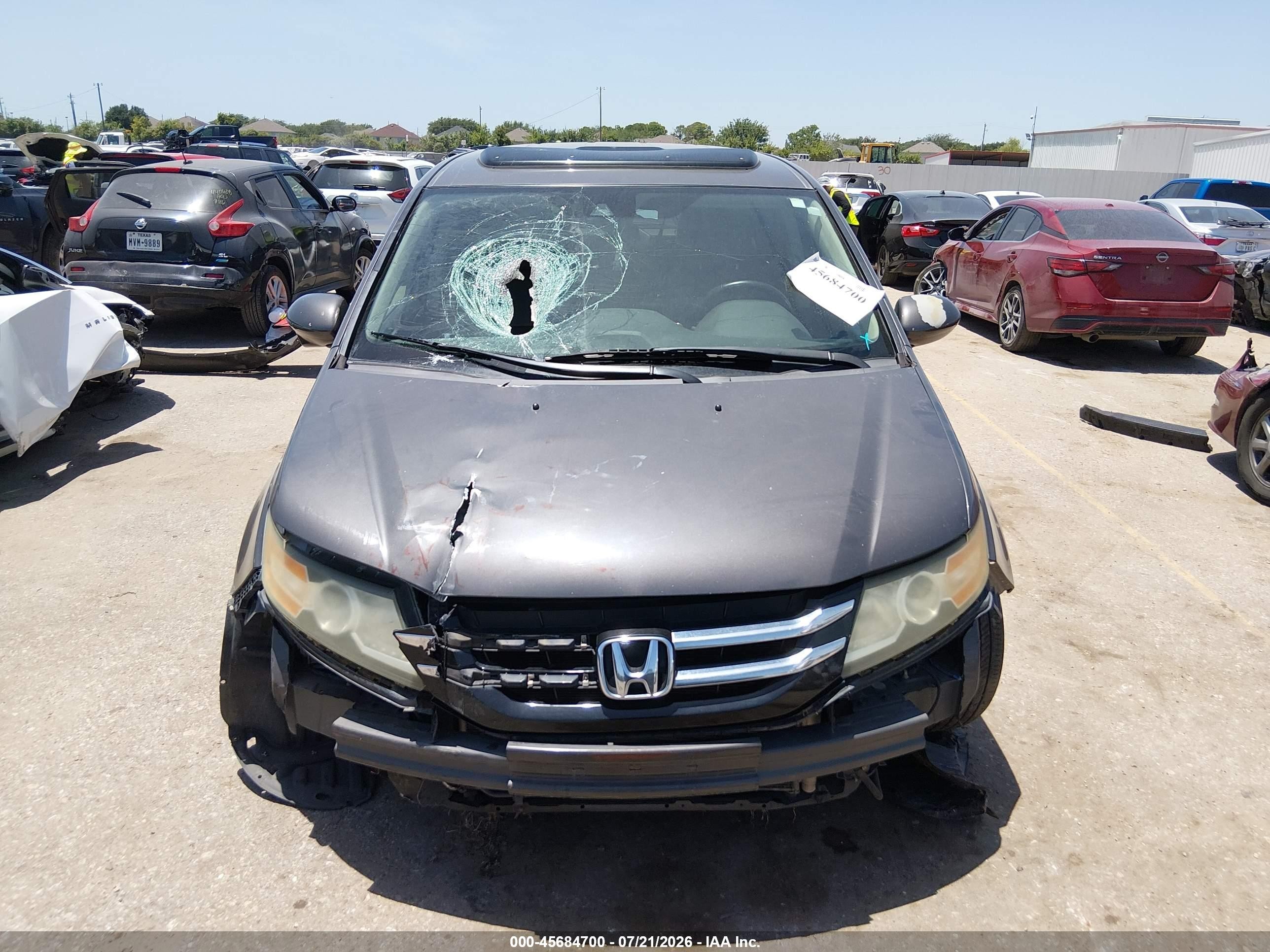 2015 Honda Odyssey Ex-l Gray vin: 5FNRL5H6XFB058938