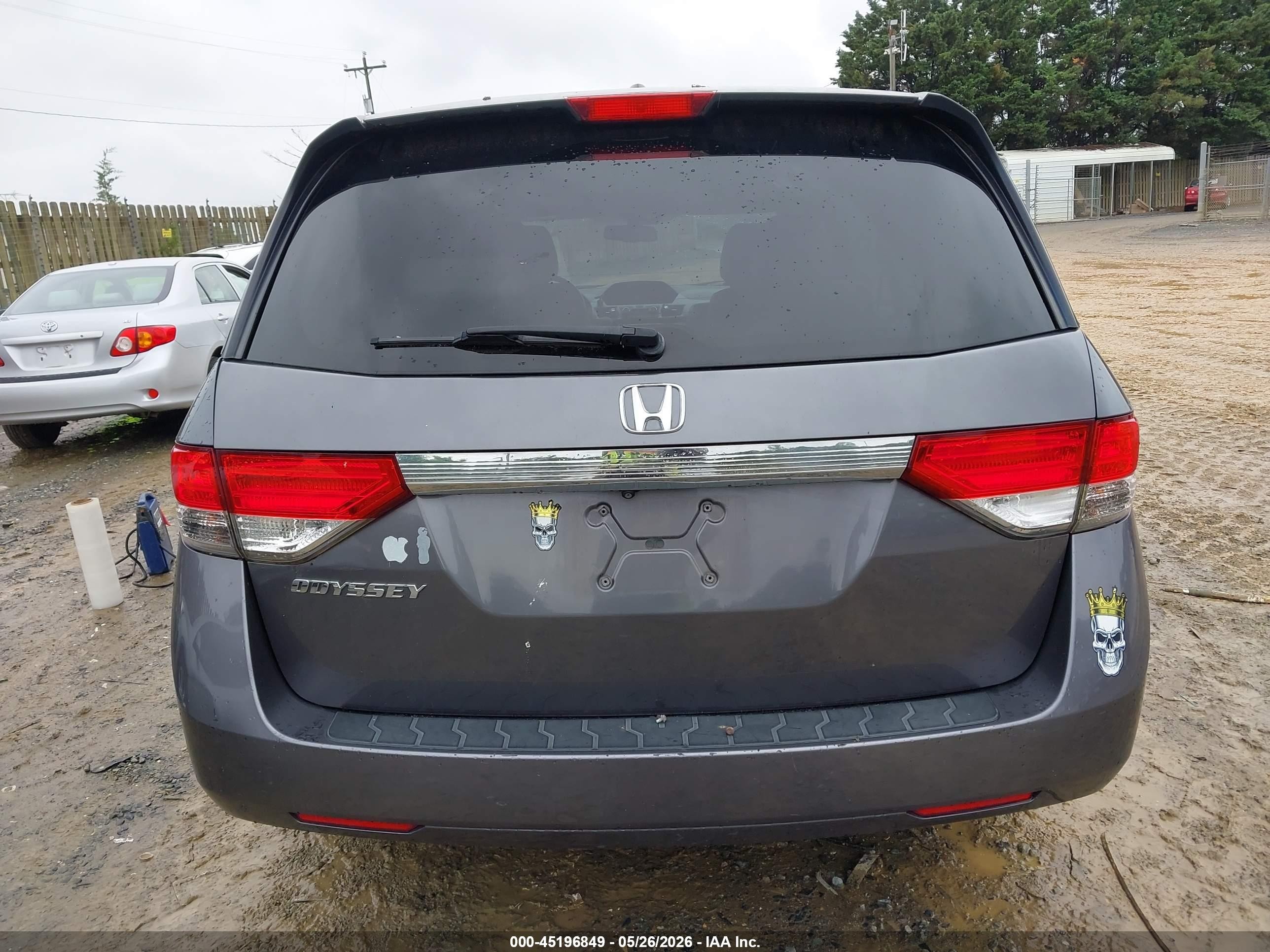 2015 Honda Odyssey Ex-l Серый vin: 5FNRL5H6XFB068501