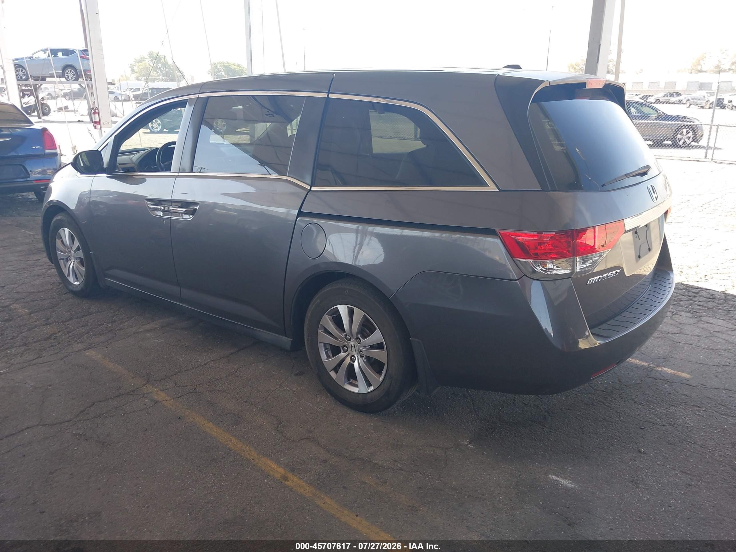2015 Honda Odyssey Ex-l Gray vin: 5FNRL5H6XFB070104