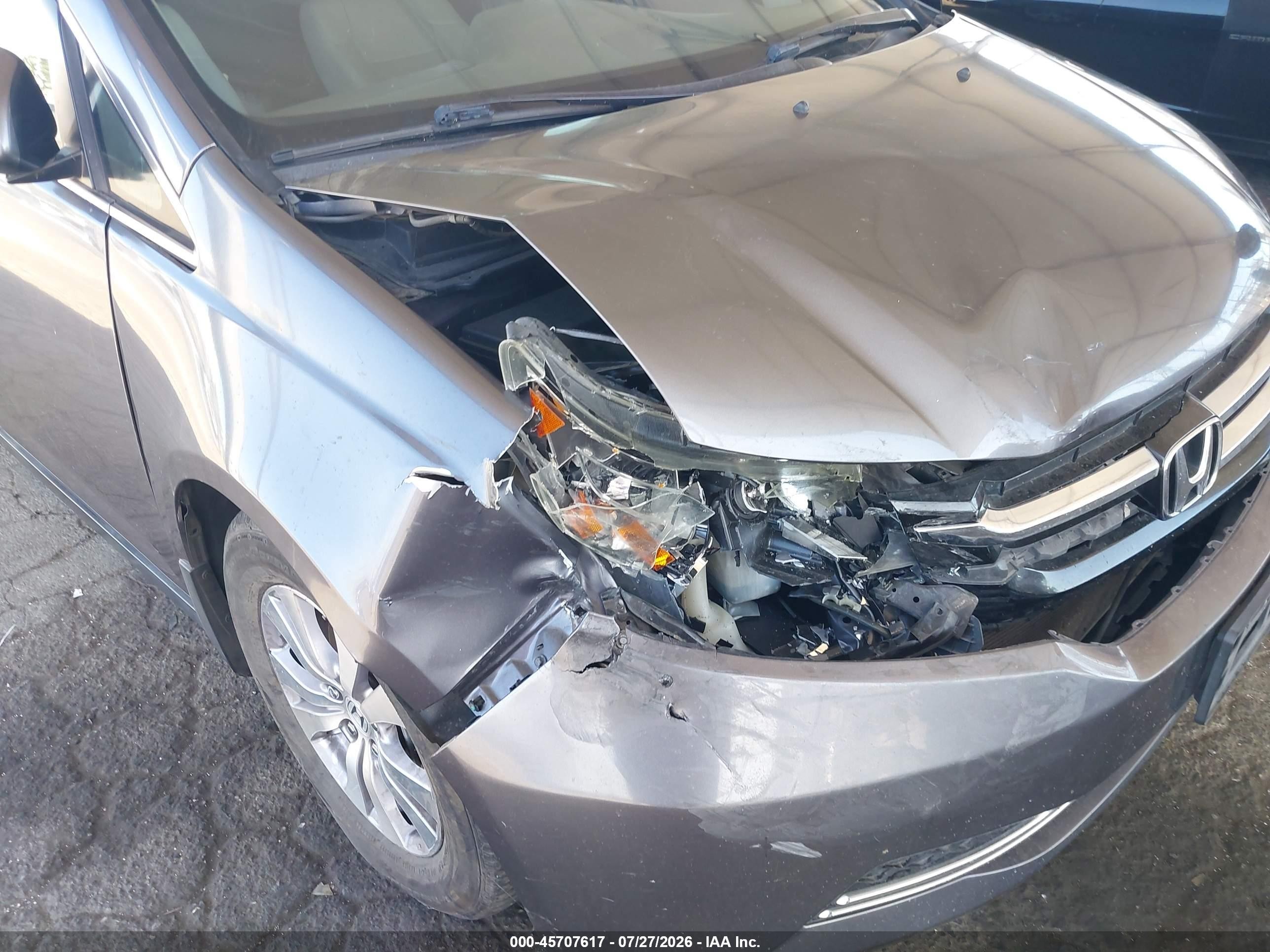 2015 Honda Odyssey Ex-l Gray vin: 5FNRL5H6XFB070104