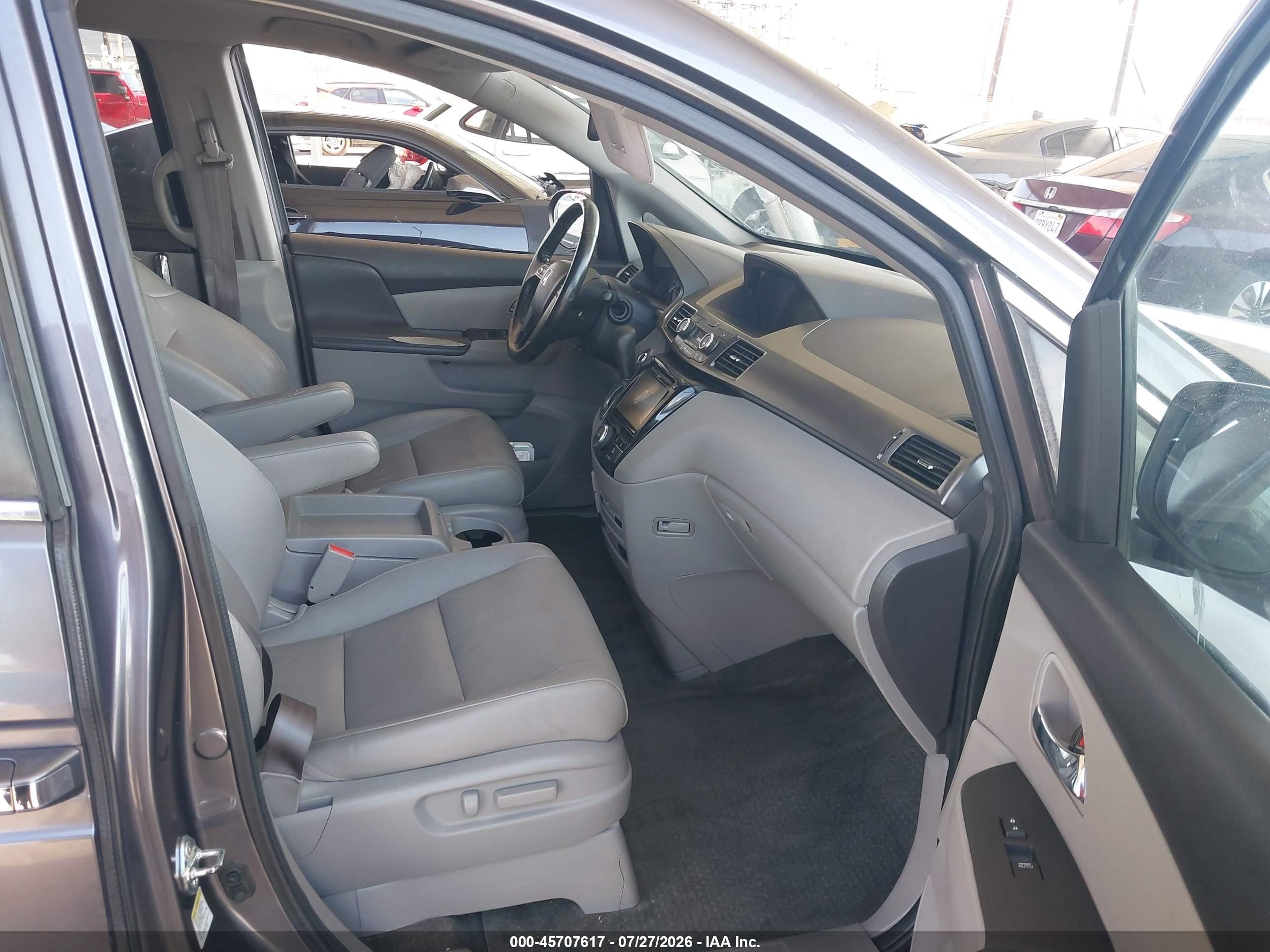 2015 Honda Odyssey Ex-l Gray vin: 5FNRL5H6XFB070104