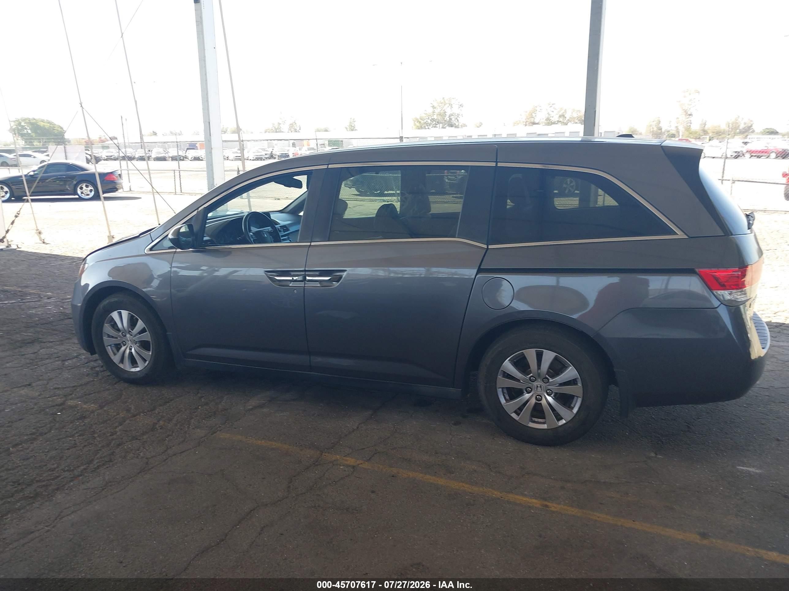 2015 Honda Odyssey Ex-l Gray vin: 5FNRL5H6XFB070104