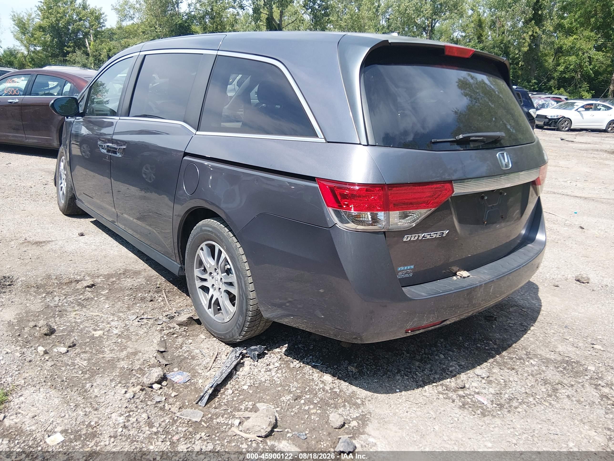 2015 Honda Odyssey Exl Gray vin: 5FNRL5H6XFB080115