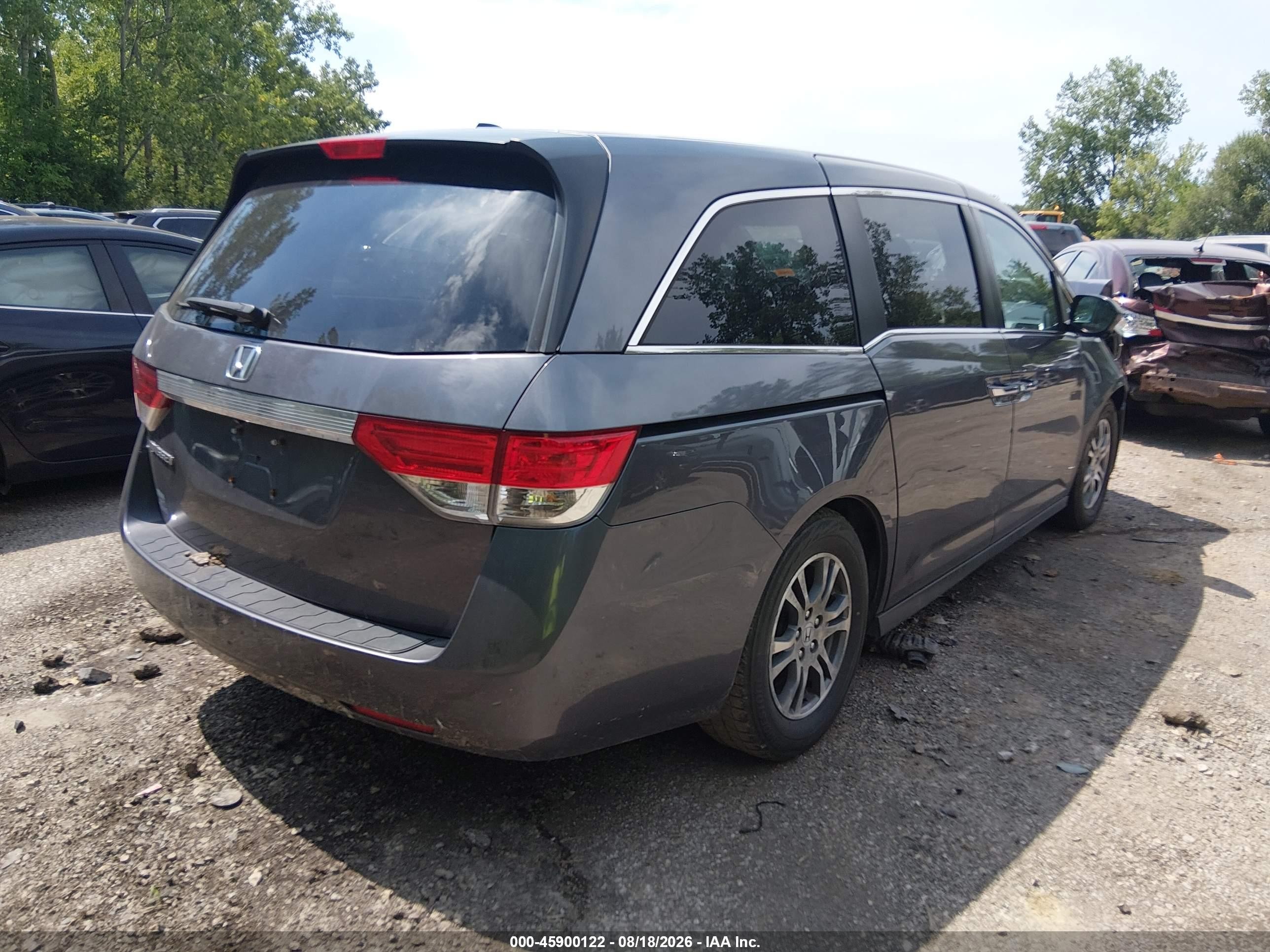 2015 Honda Odyssey Exl Gray vin: 5FNRL5H6XFB080115