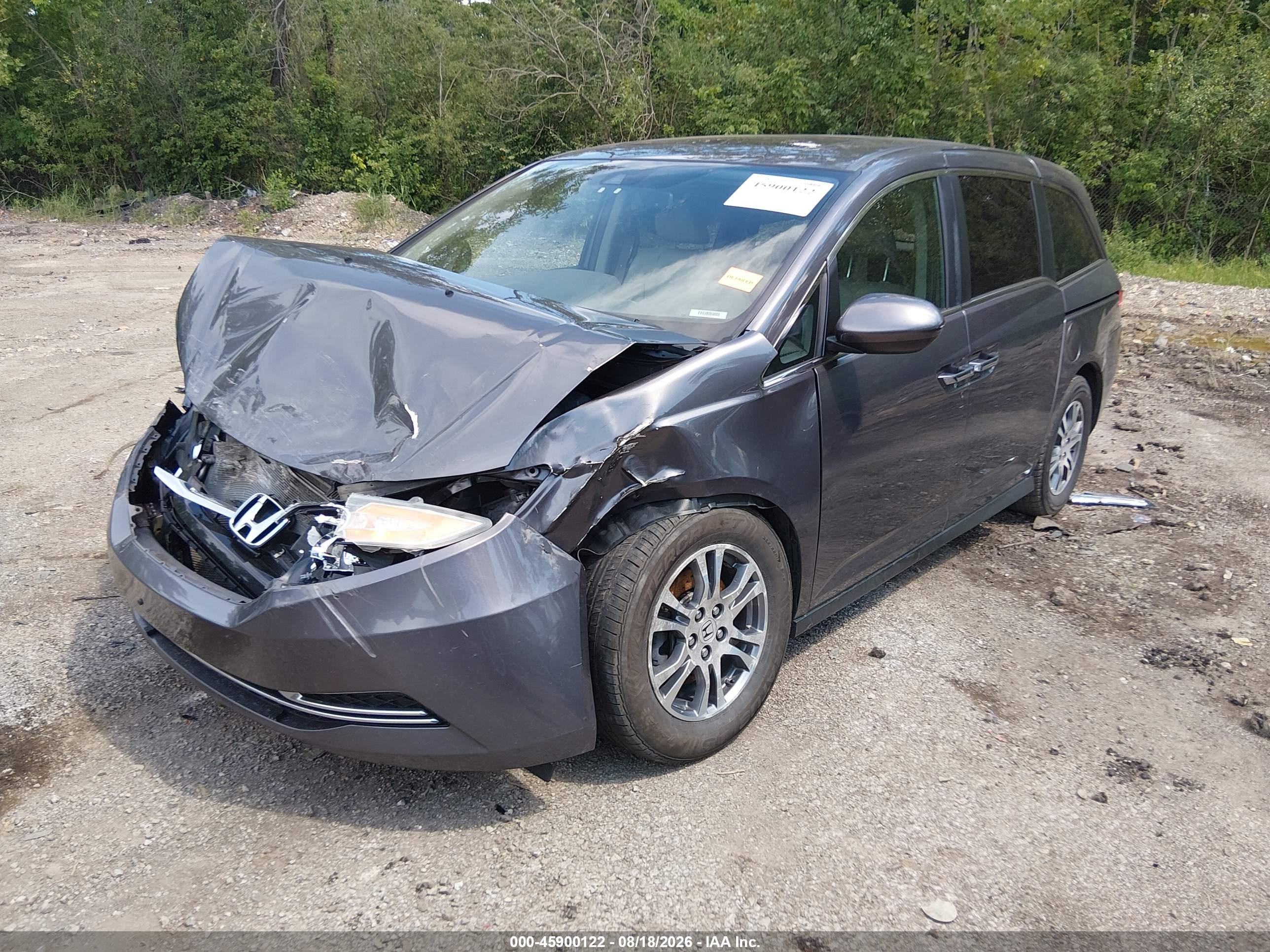 2015 Honda Odyssey Exl Gray vin: 5FNRL5H6XFB080115