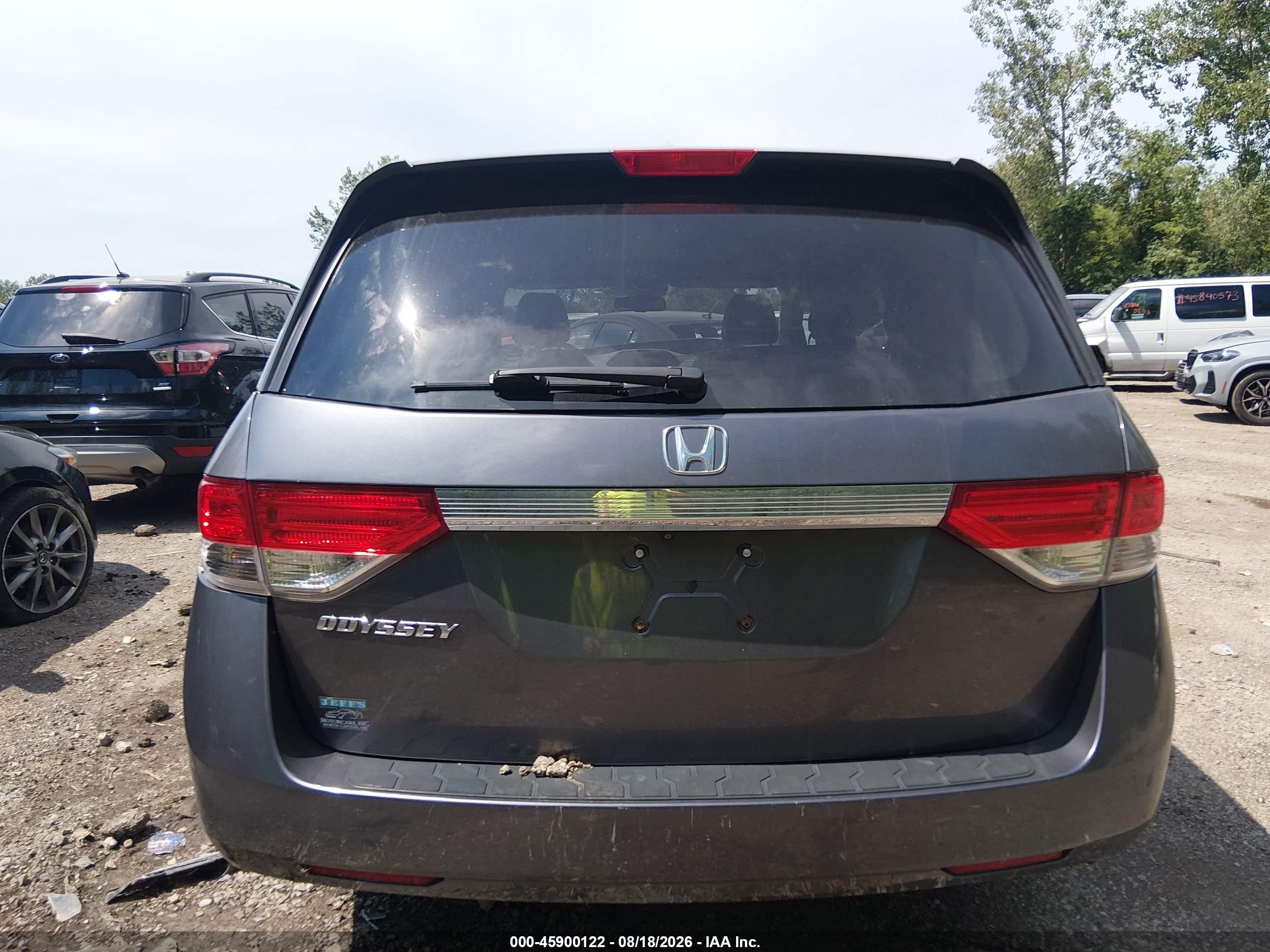 2015 Honda Odyssey Exl Gray vin: 5FNRL5H6XFB080115