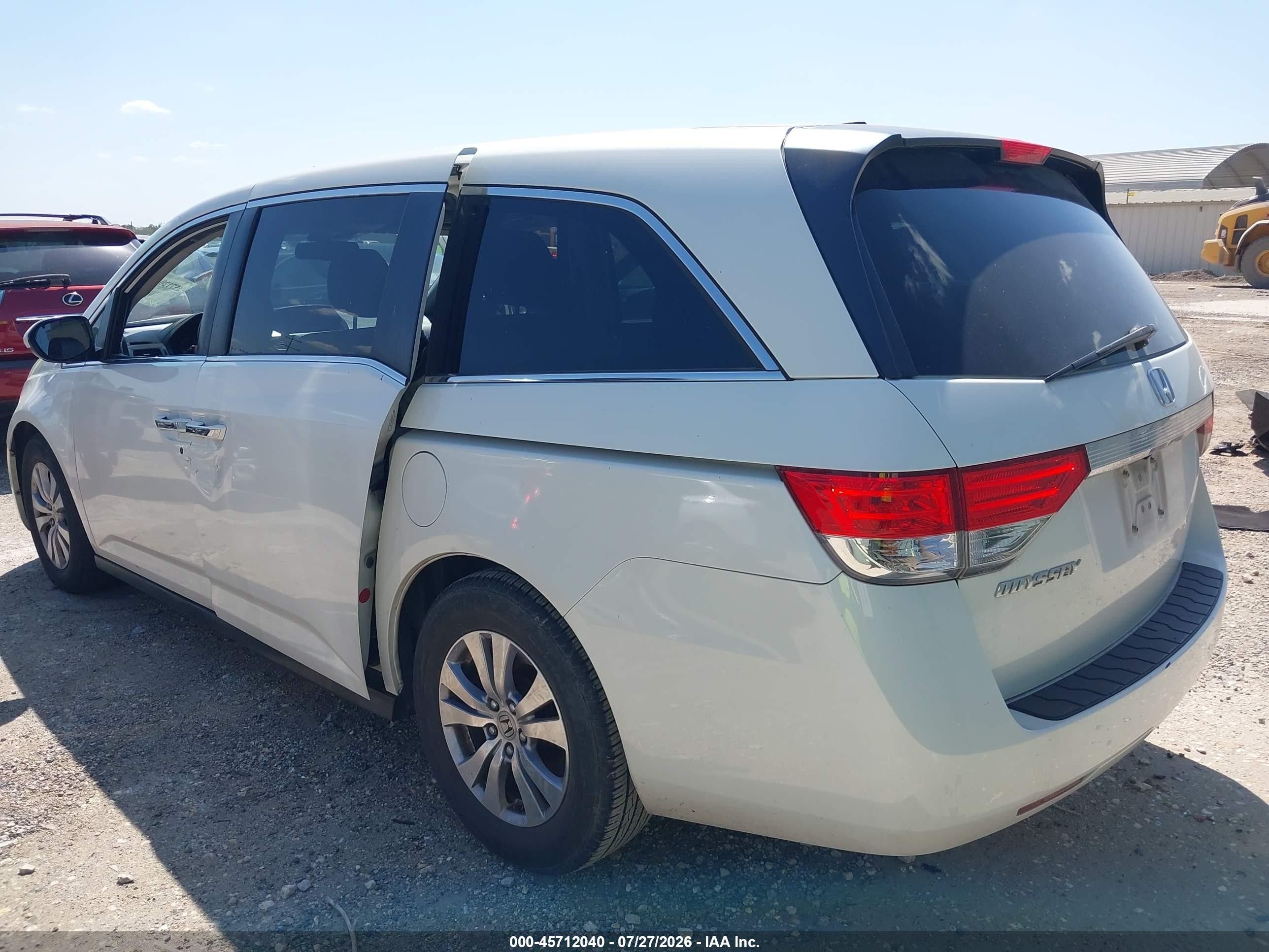 2015 Honda Odyssey Ex-l White vin: 5FNRL5H6XFB081166