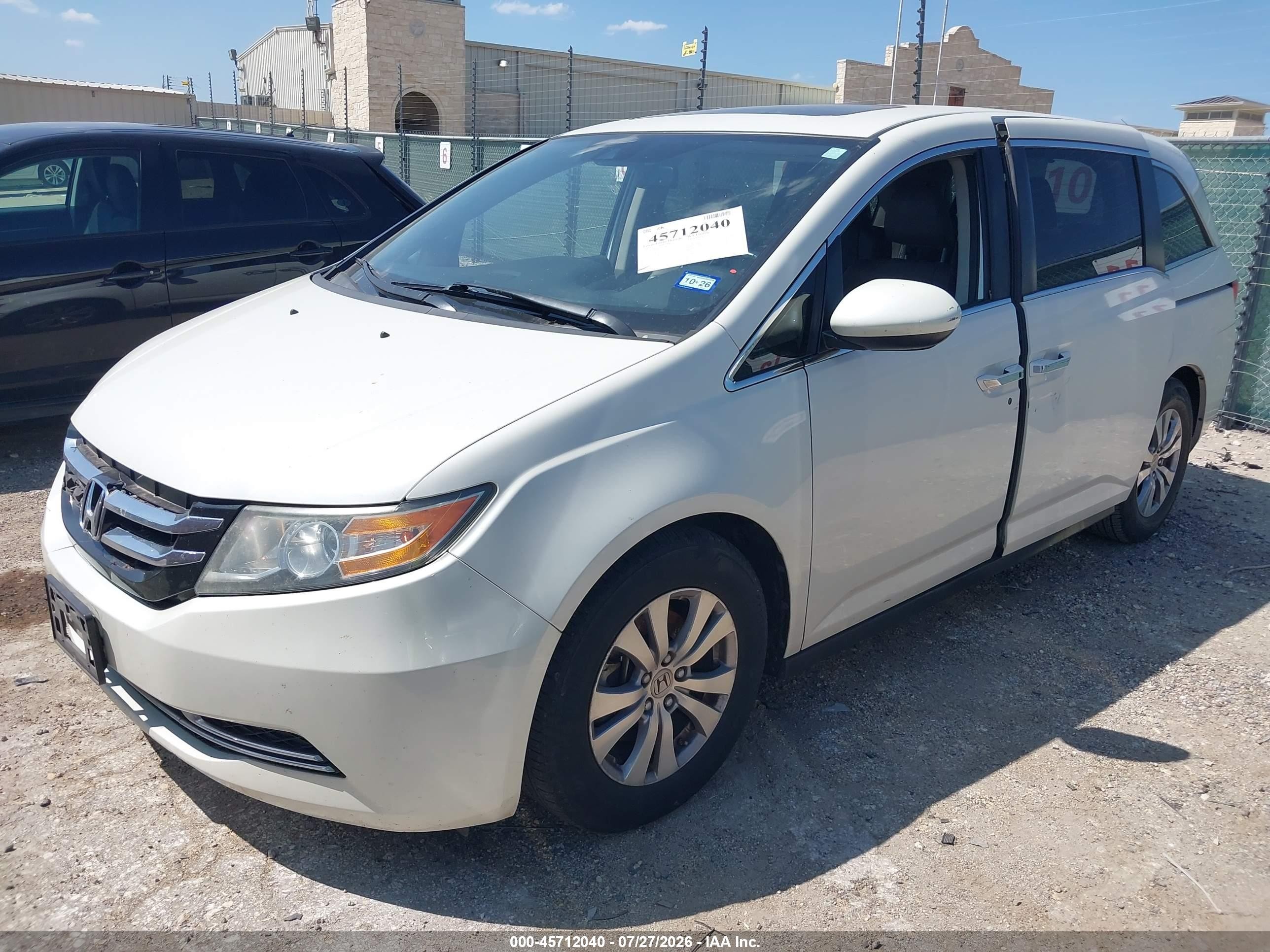2015 Honda Odyssey Ex-l White vin: 5FNRL5H6XFB081166