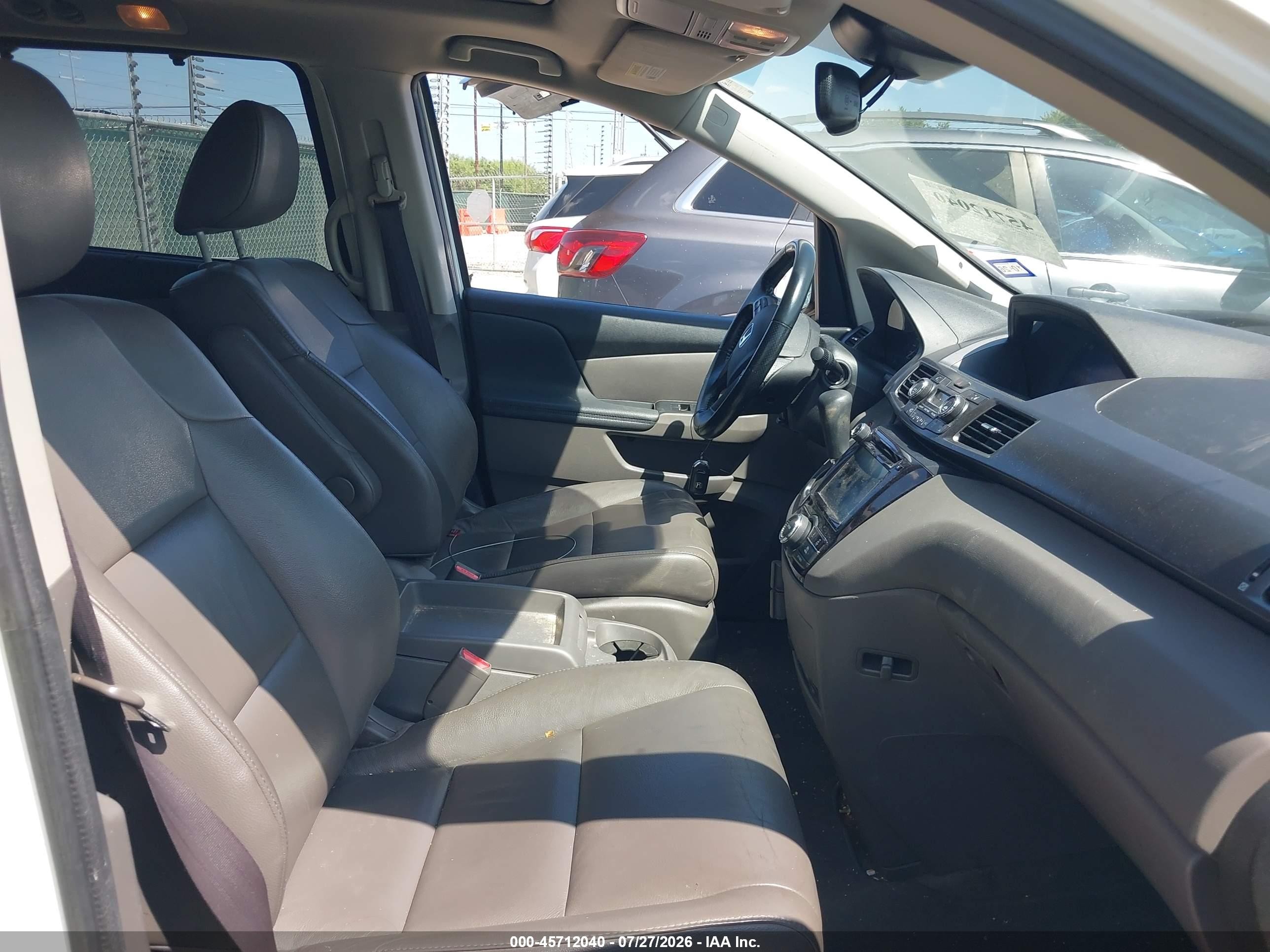 2015 Honda Odyssey Ex-l White vin: 5FNRL5H6XFB081166