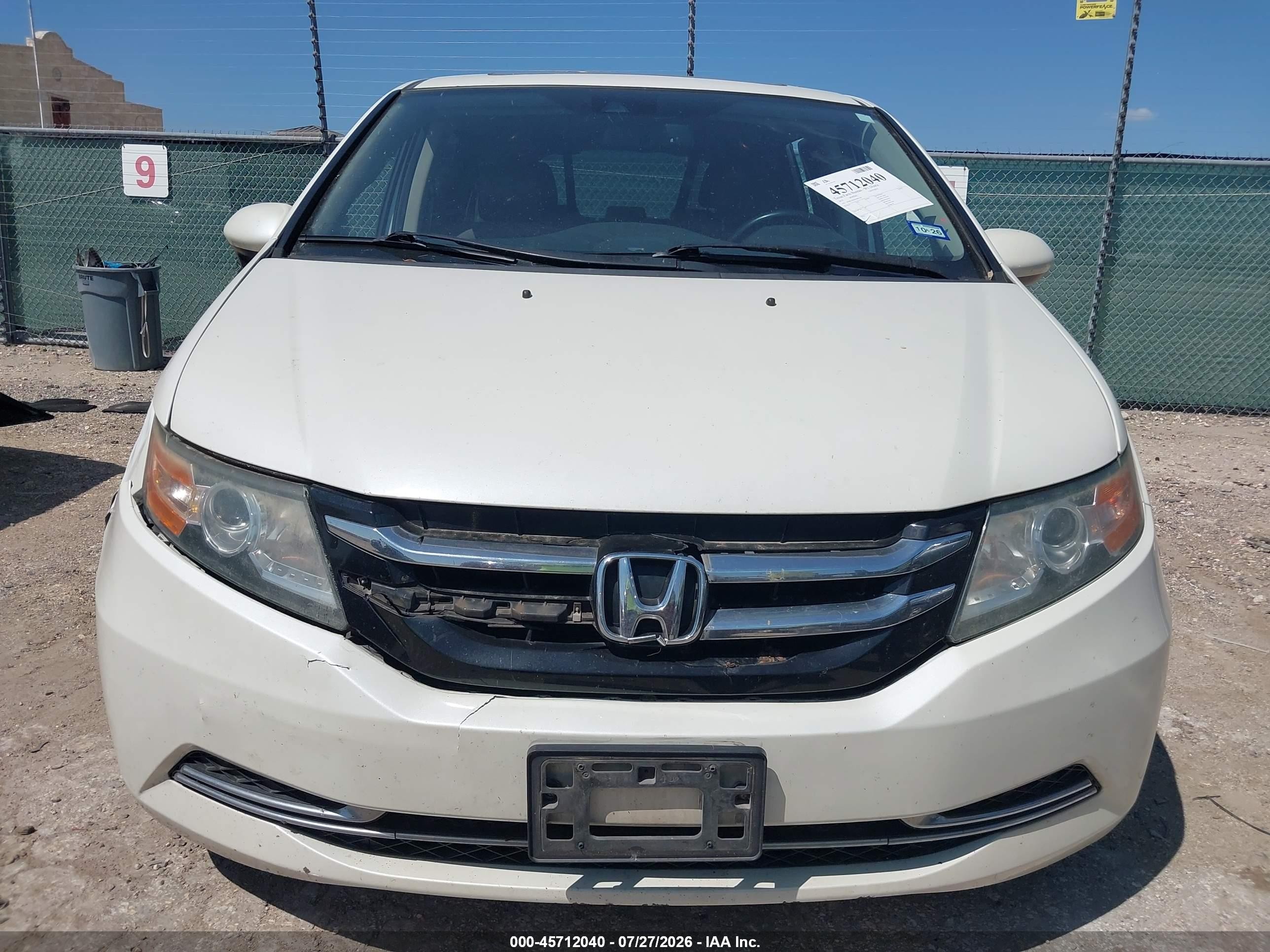 2015 Honda Odyssey Ex-l White vin: 5FNRL5H6XFB081166