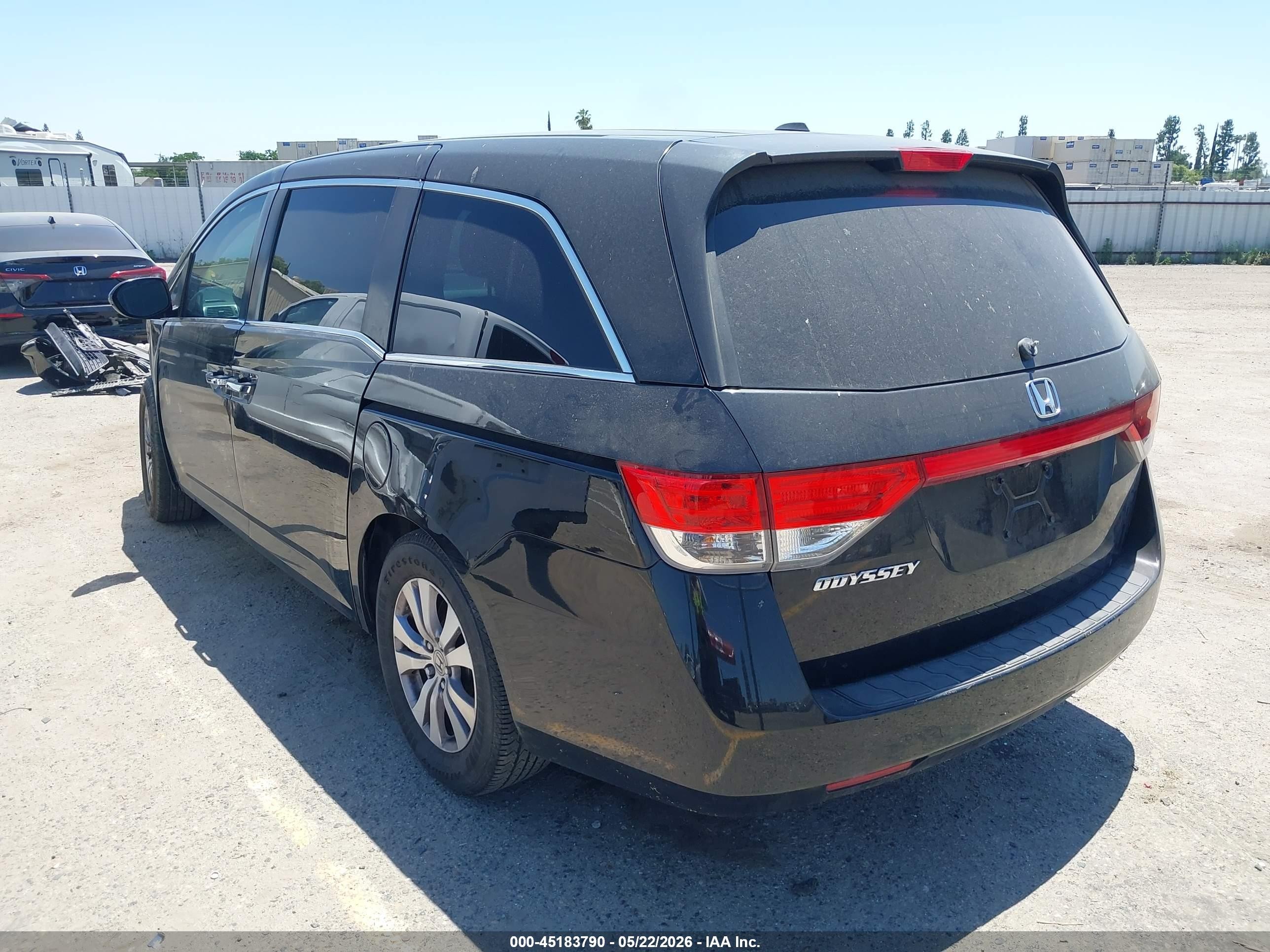 2015 Honda Odyssey Ex-l Black vin: 5FNRL5H6XFB095049