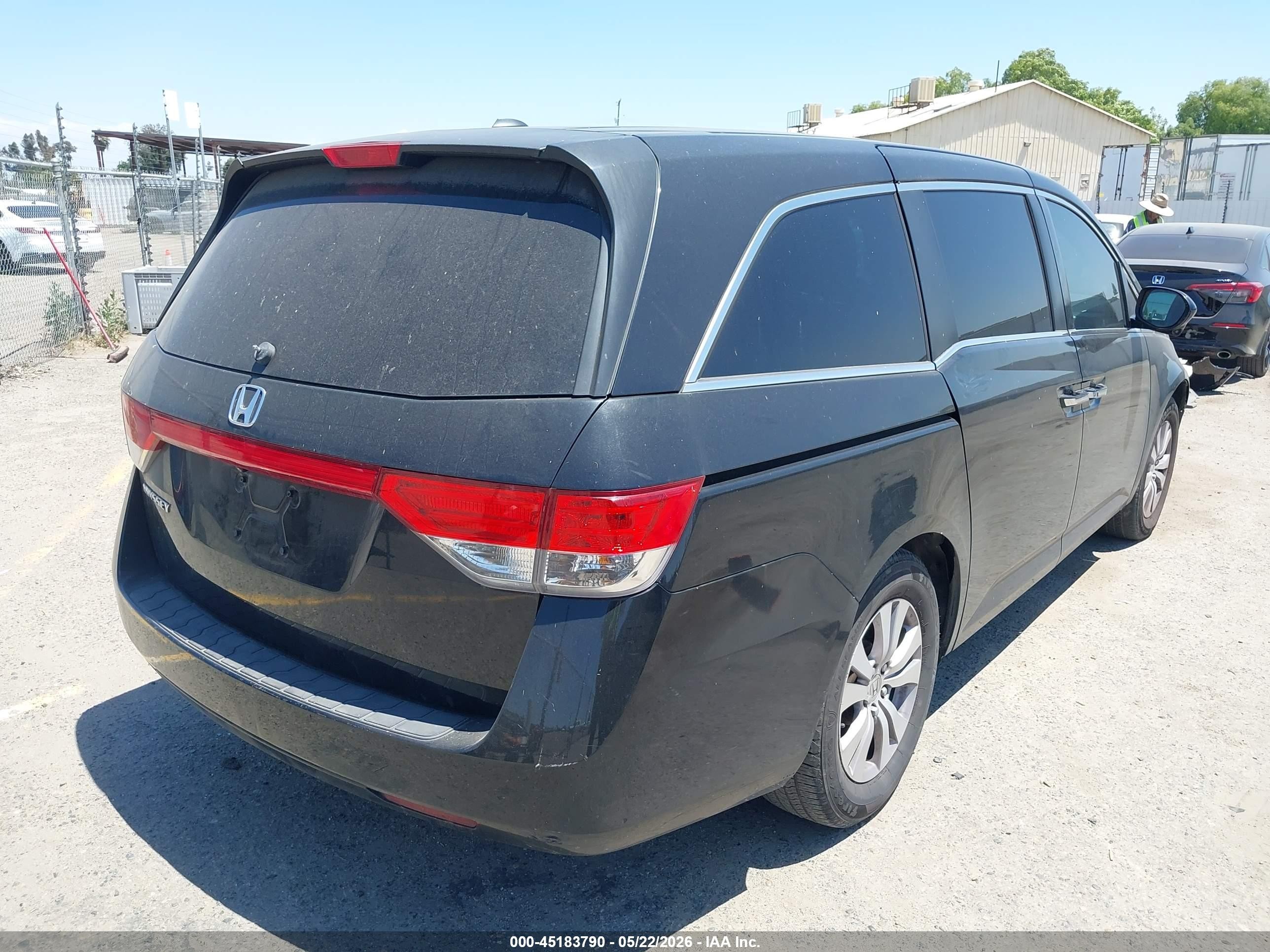 2015 Honda Odyssey Ex-l Black vin: 5FNRL5H6XFB095049