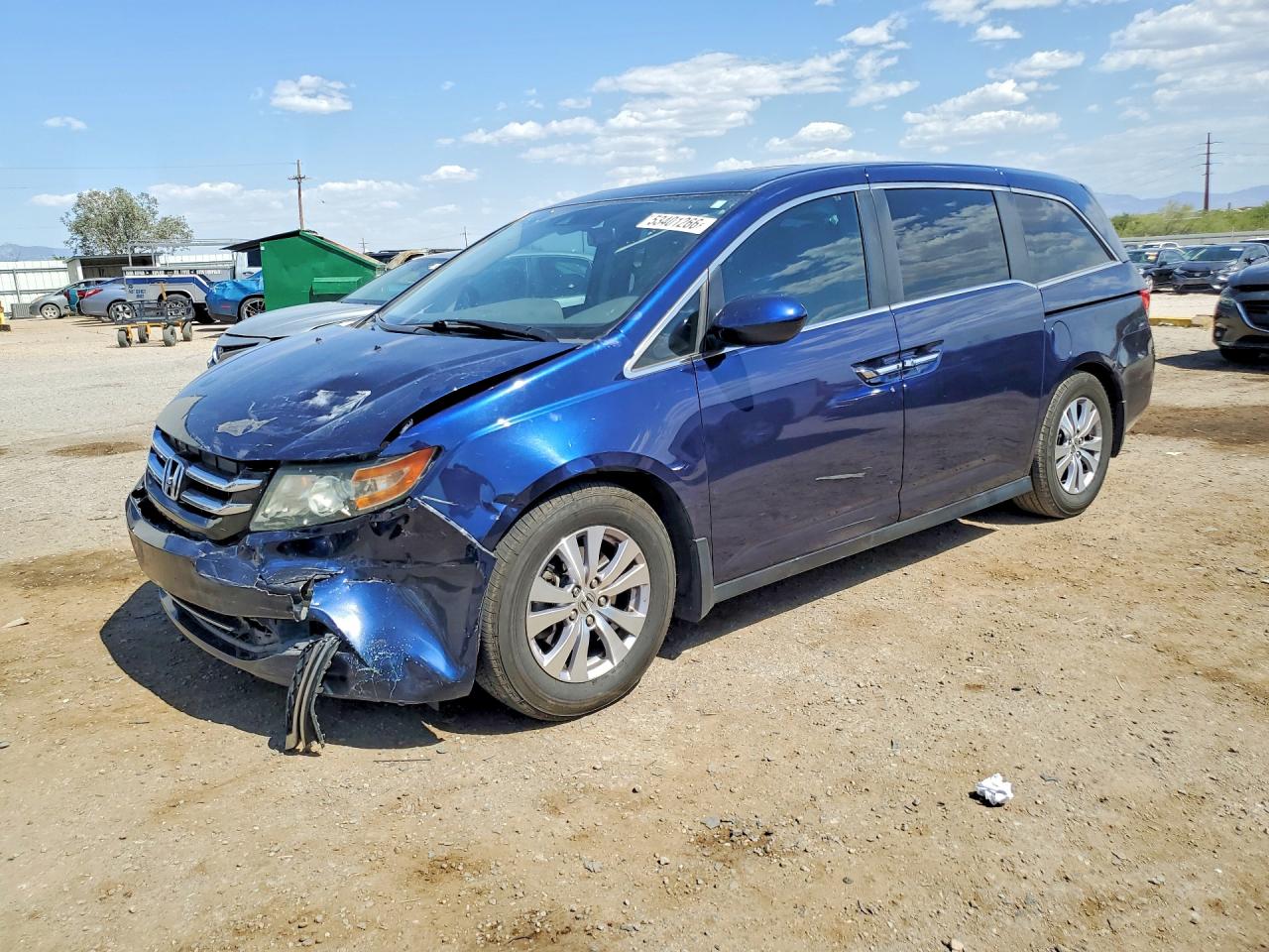 2015 Honda Odyssey Exl Blue vin: 5FNRL5H6XFB096041