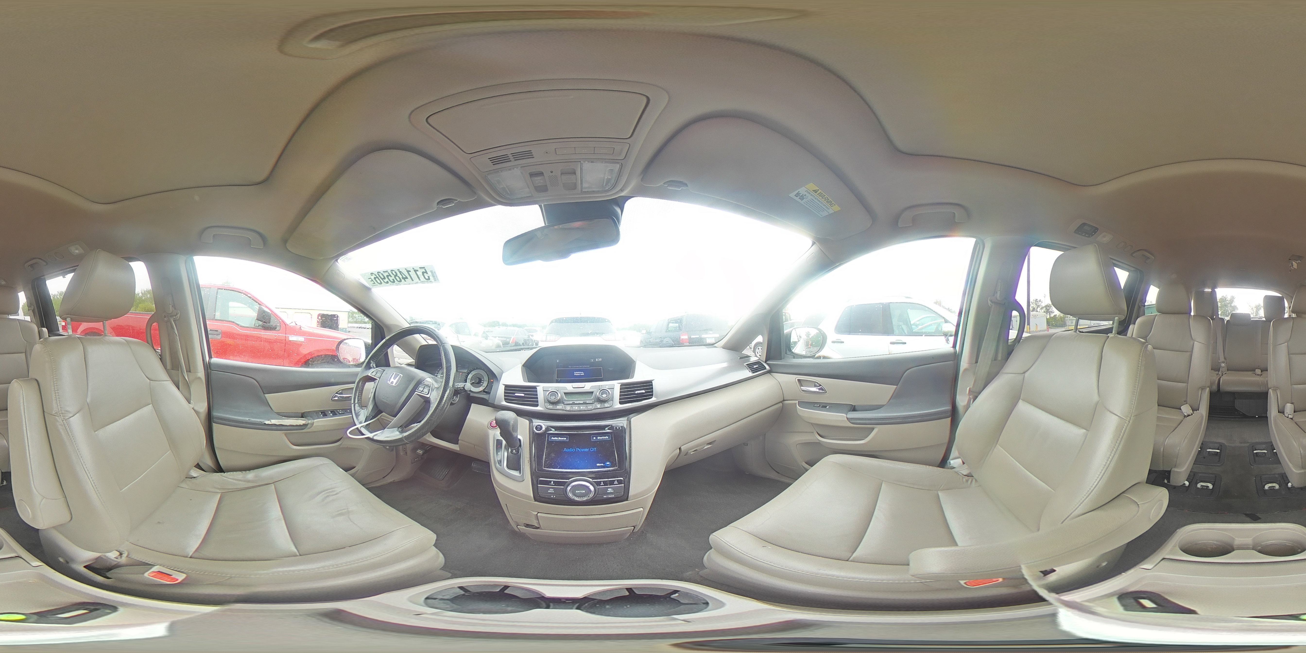 2015 Honda Odyssey White vin: 5FNRL5H6XFB096816