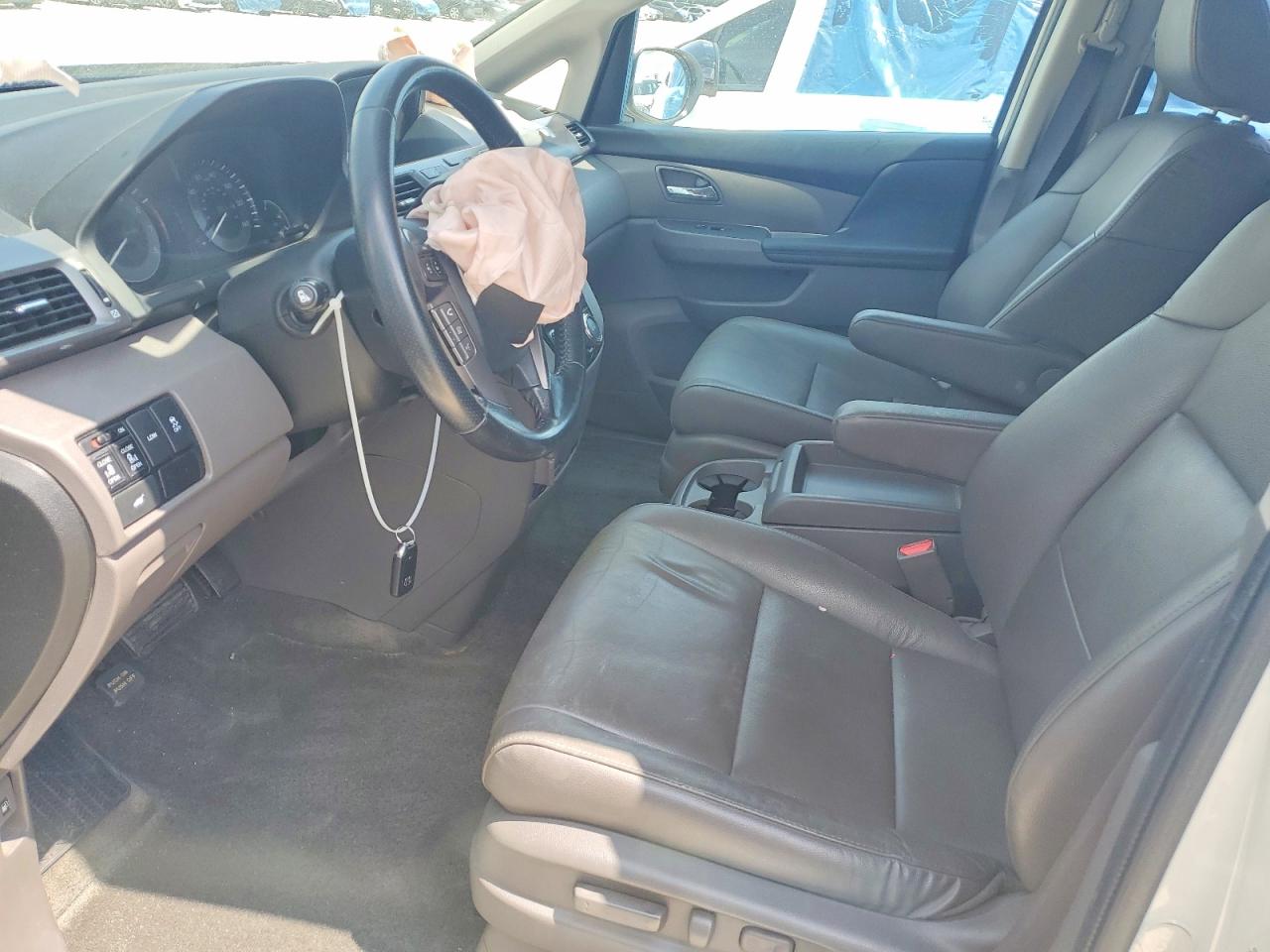 2015 Honda Odyssey Exl White vin: 5FNRL5H6XFB098629